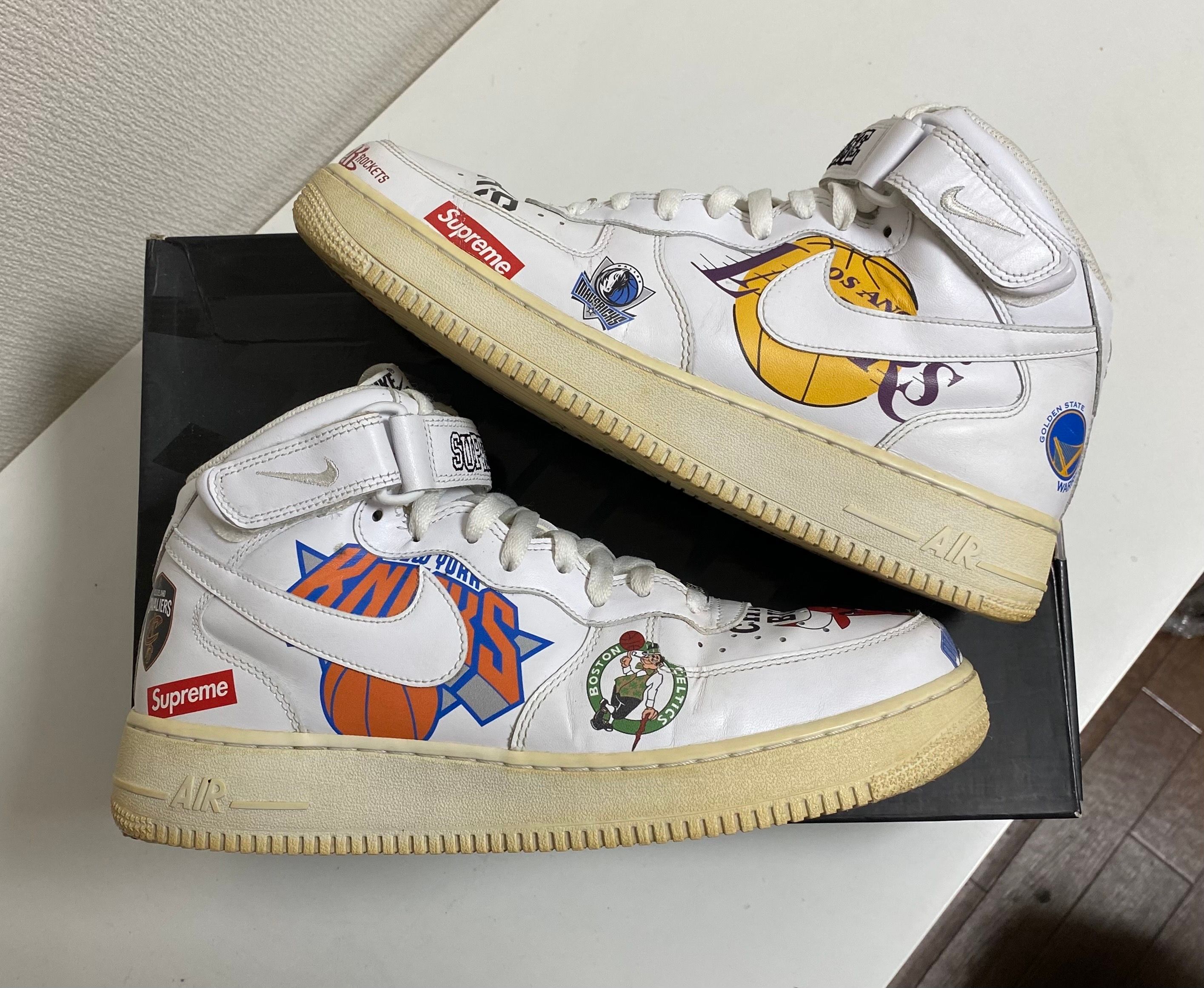 Supreme × NBA × Nike Air Force 1 Mid '07 "White"