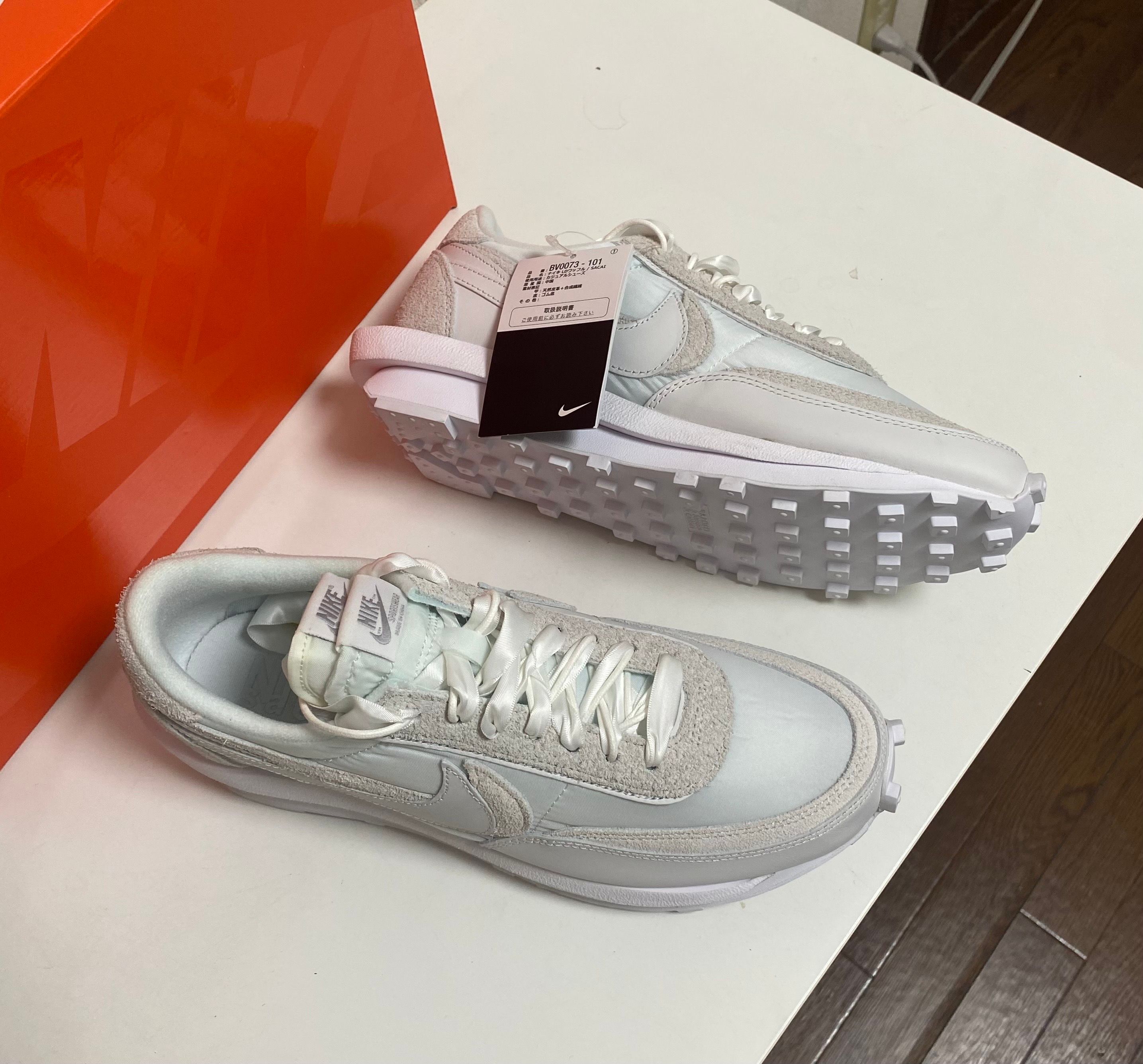 sacai × Nike LDV Waffle "Triple White"