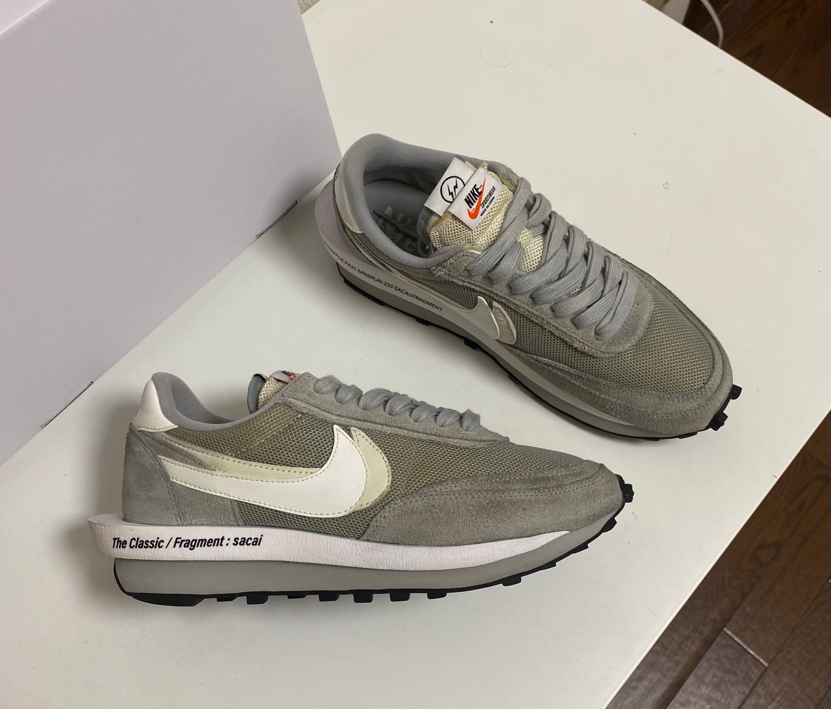 Fragment × sacai × Nike LD Waffle "Light Smoke Grey"