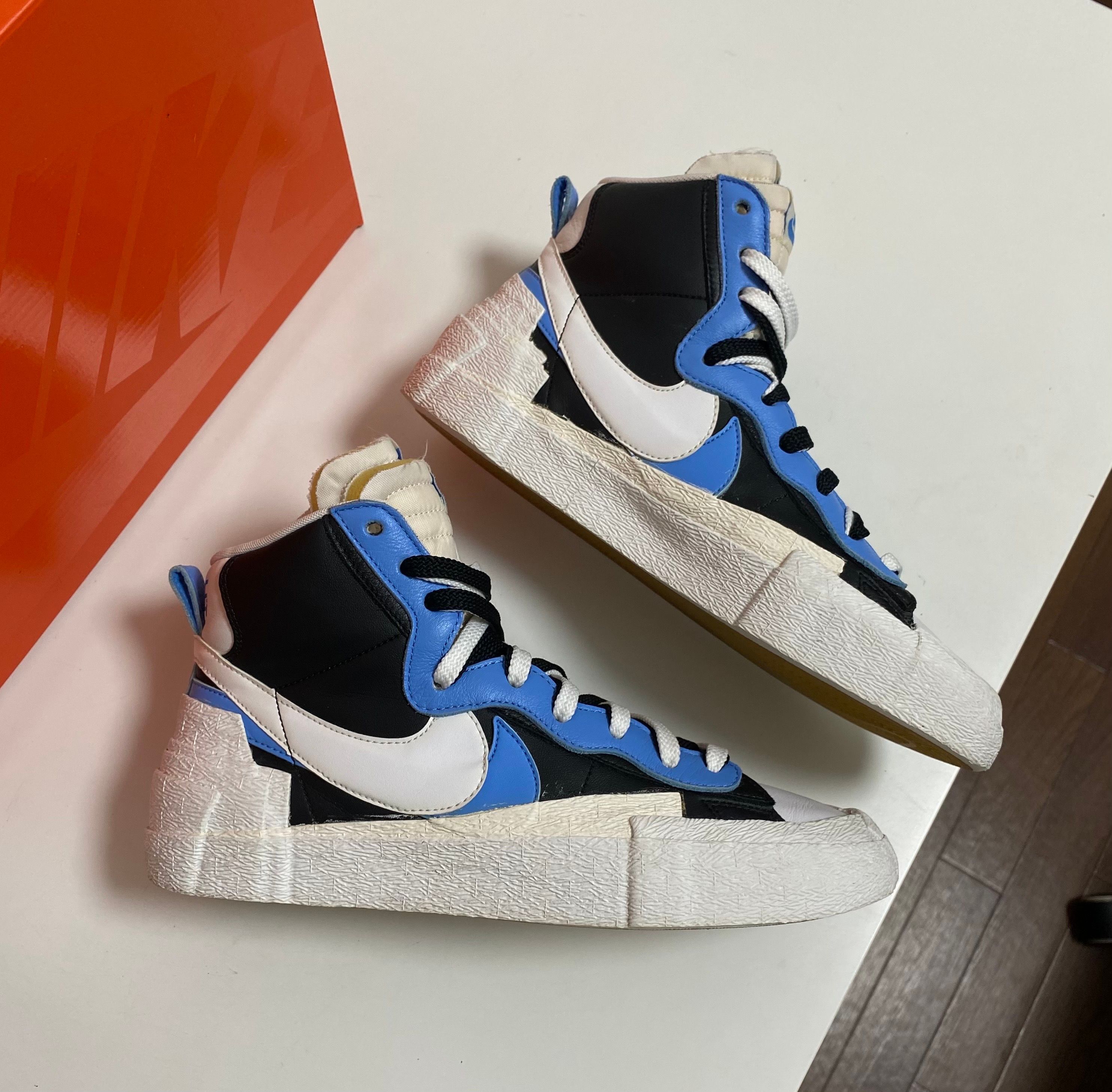 sacai × NIKE BLAZER MID "BLACK / BLUE"