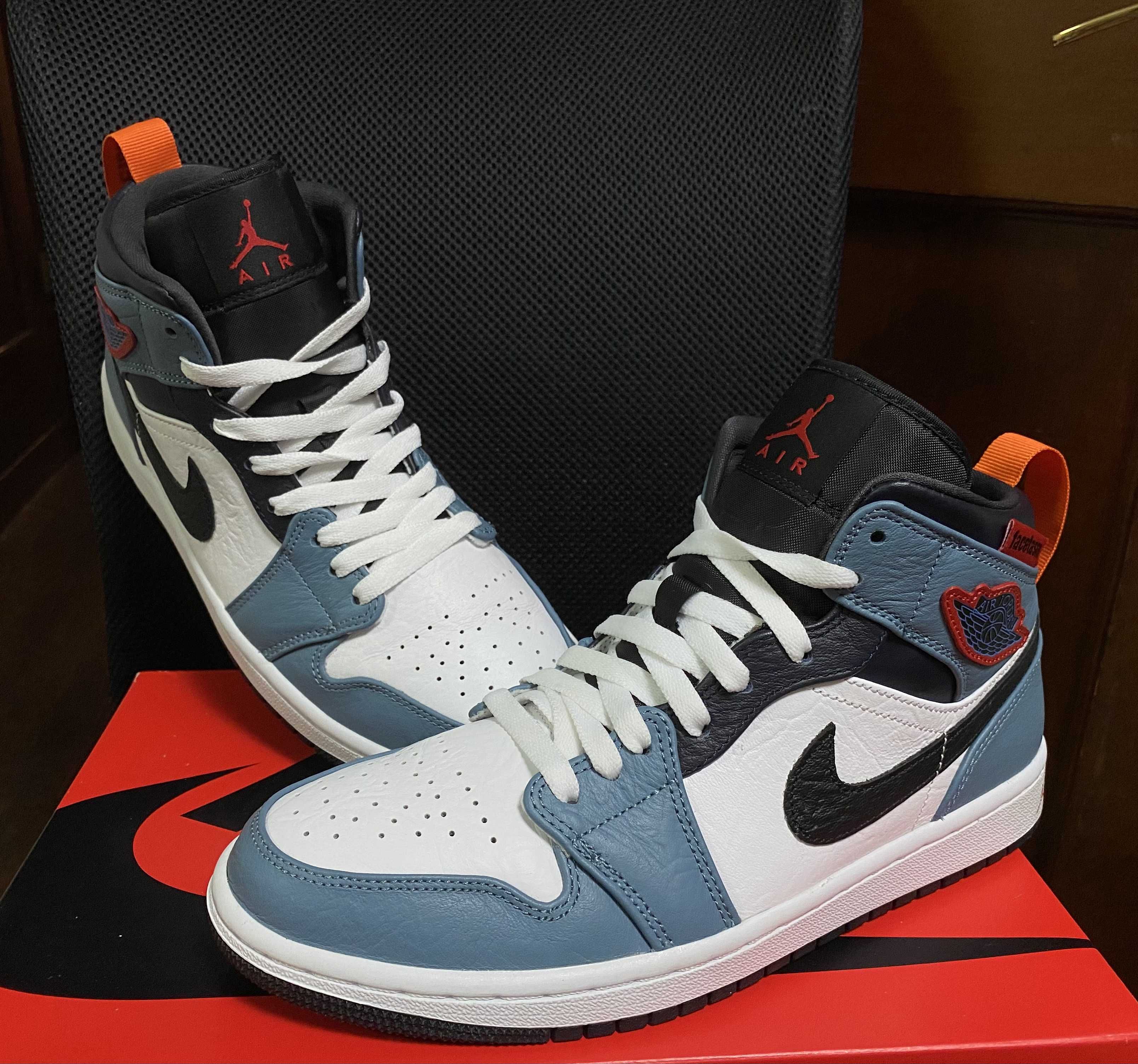 FACETASM × Nike Air Jordan 1 Mid "White/Navy"