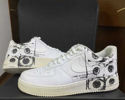 Supreme × COMME des GARCONS SHIRT × Nike Air Force 1 Low "White"