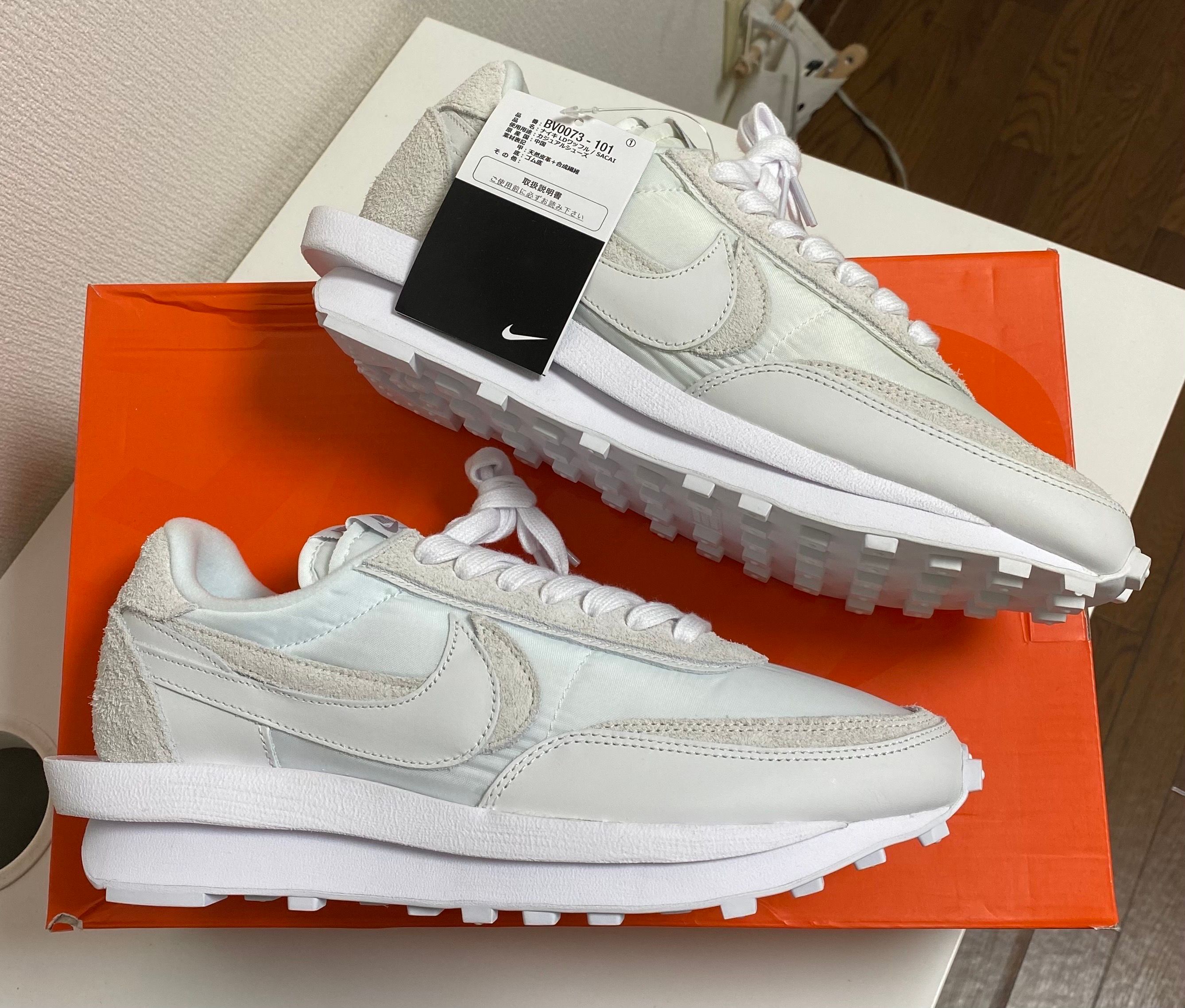 sacai × Nike LDV Waffle "Triple White"