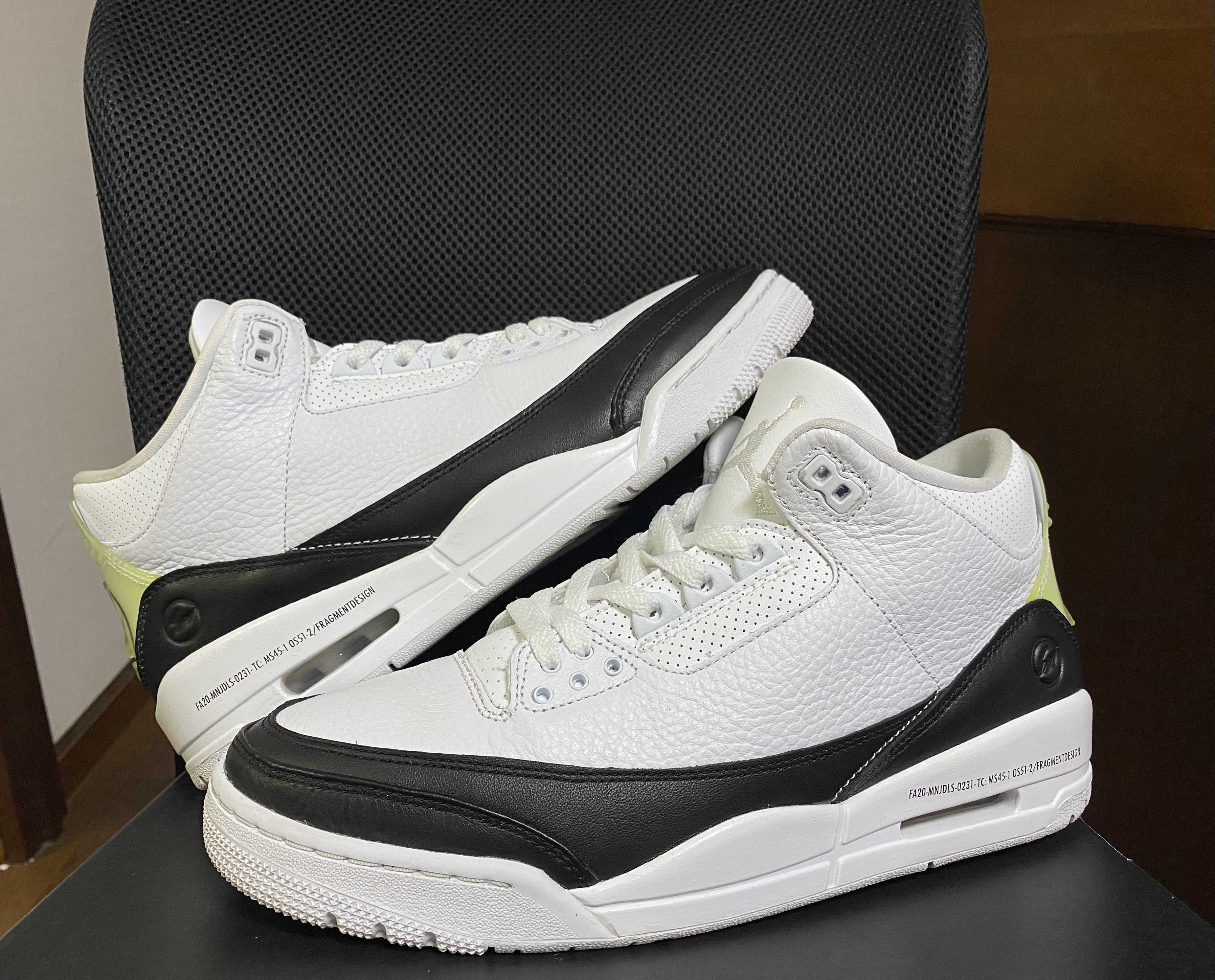 Fragment × Nike Air Jordan 3 "White/Black"