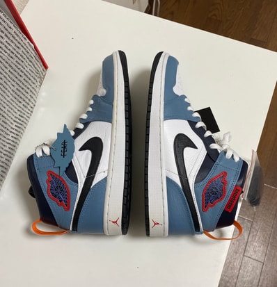 FACETASM × Nike Air Jordan 1 Mid "White/Navy"