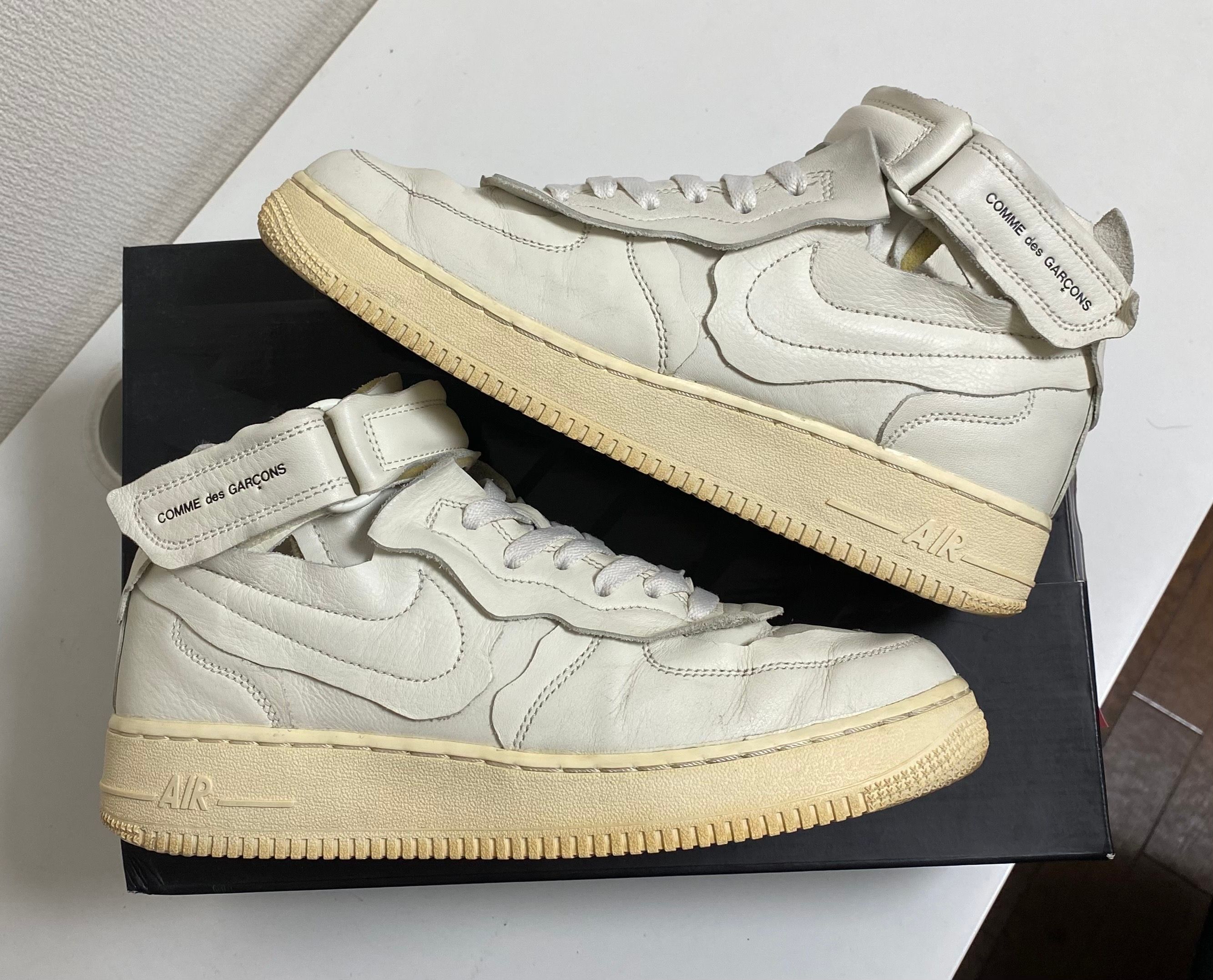 COMME des GARCONS × Nike Air Force 1 Mid "White" 