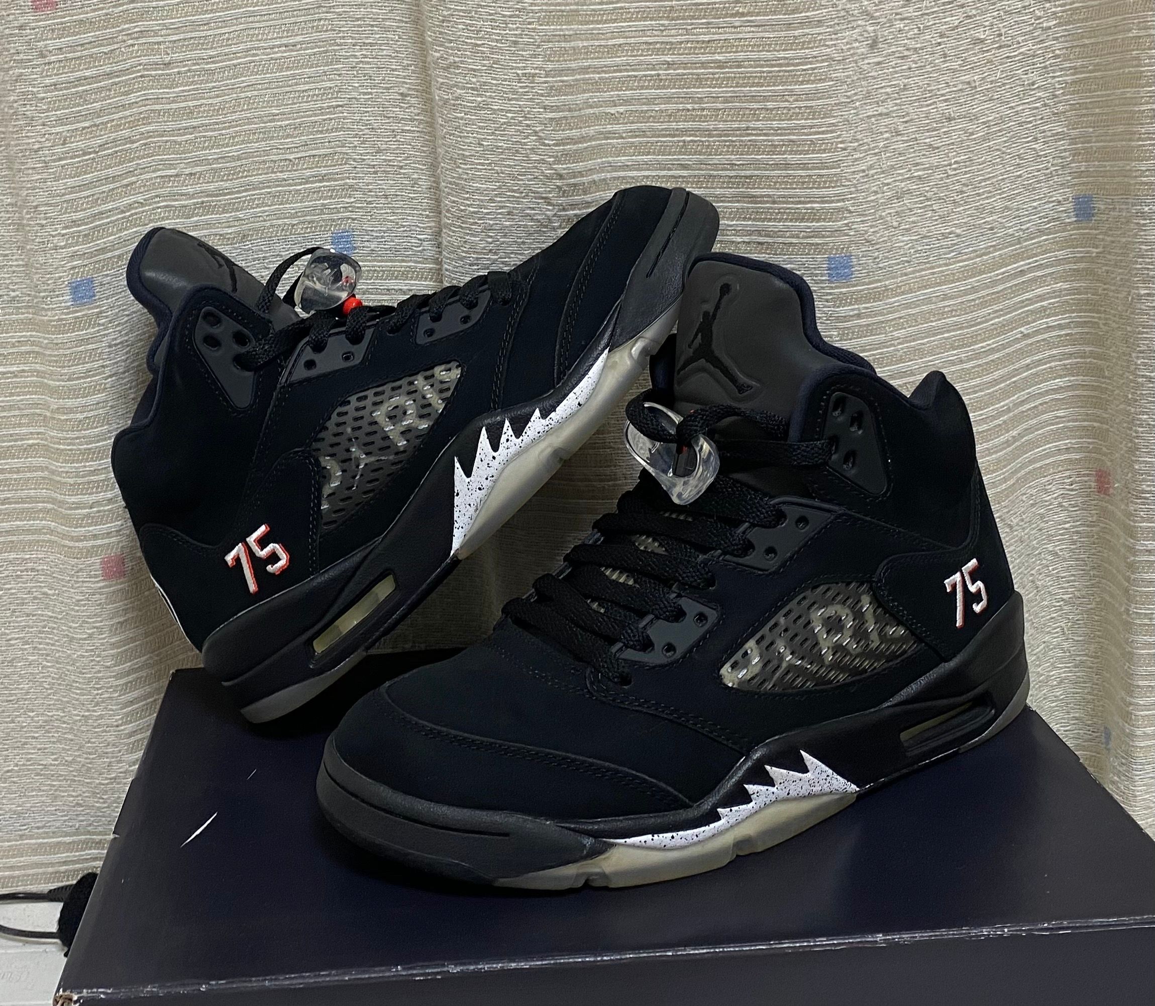 NIKE AIR JORDAN 5 PARIS SAINT-GERMAIN BLACK/CEMENT GREY
