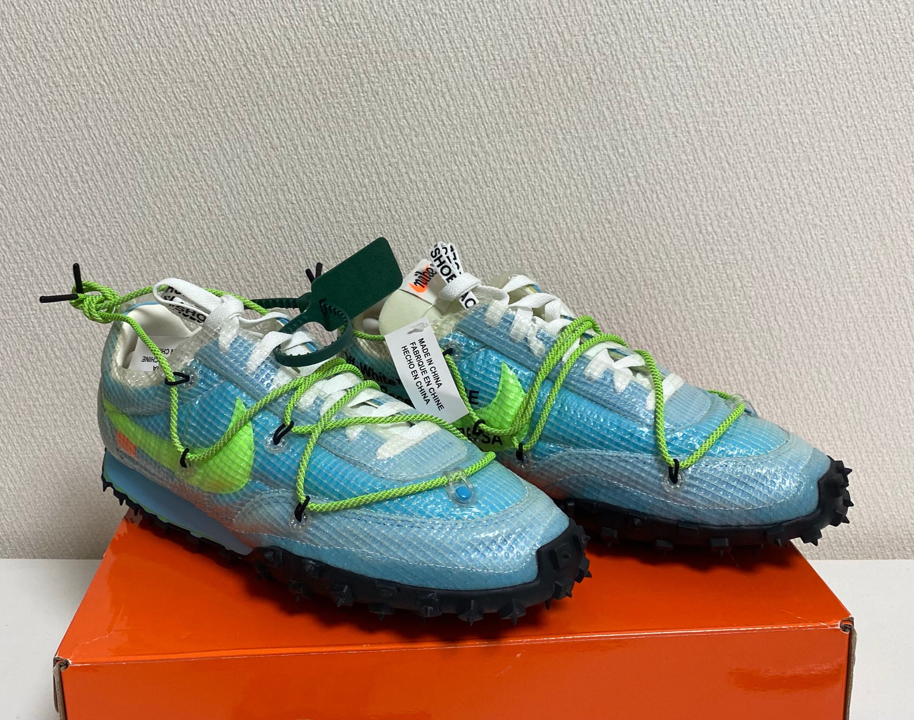 Off-White × Nike Women's Waffle Racer "Vivid Sky"