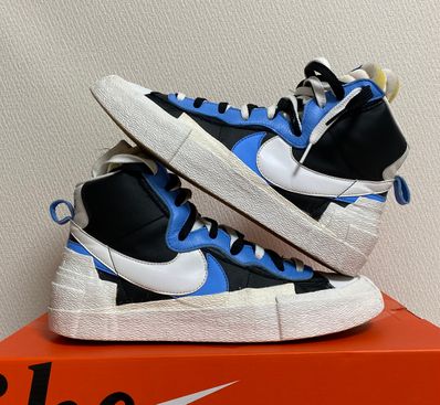 sacai × NIKE BLAZER MID "BLACK / BLUE"