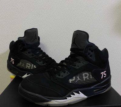 NIKE AIR JORDAN 5 PARIS SAINT-GERMAIN BLACK/CEMENT GREY