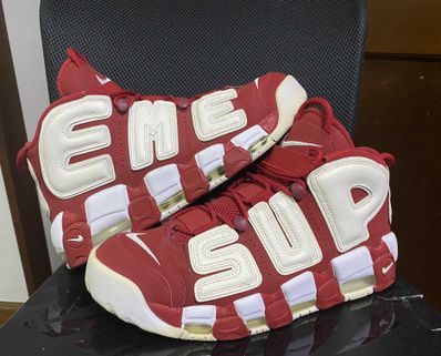 Supreme × Nike Air More Uptempo "White/Red"