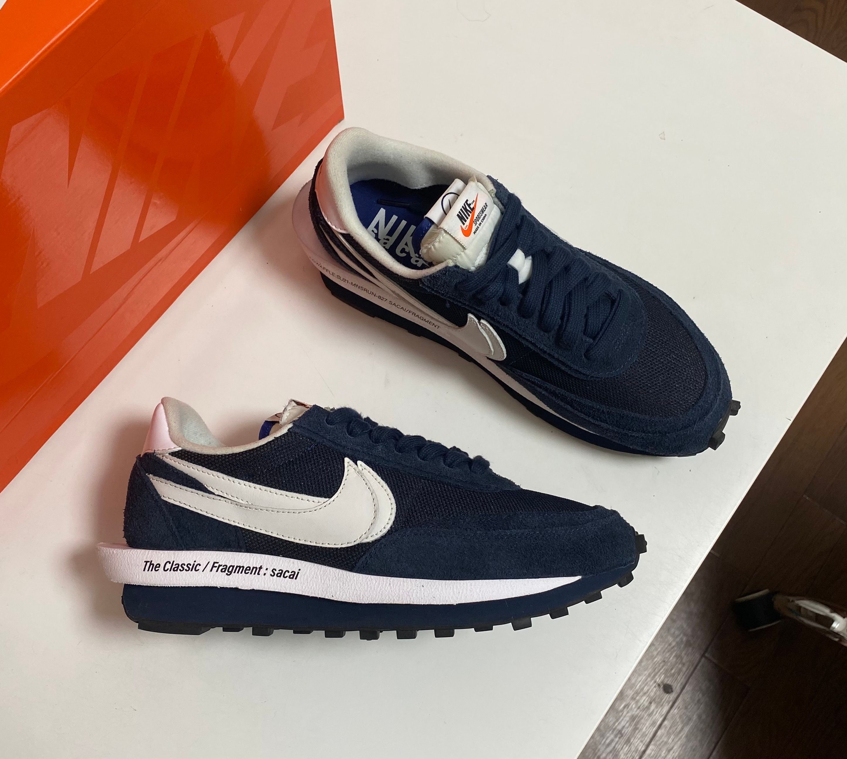 Fragment × sacai × Nike LD Waffle "Blackended Blue"