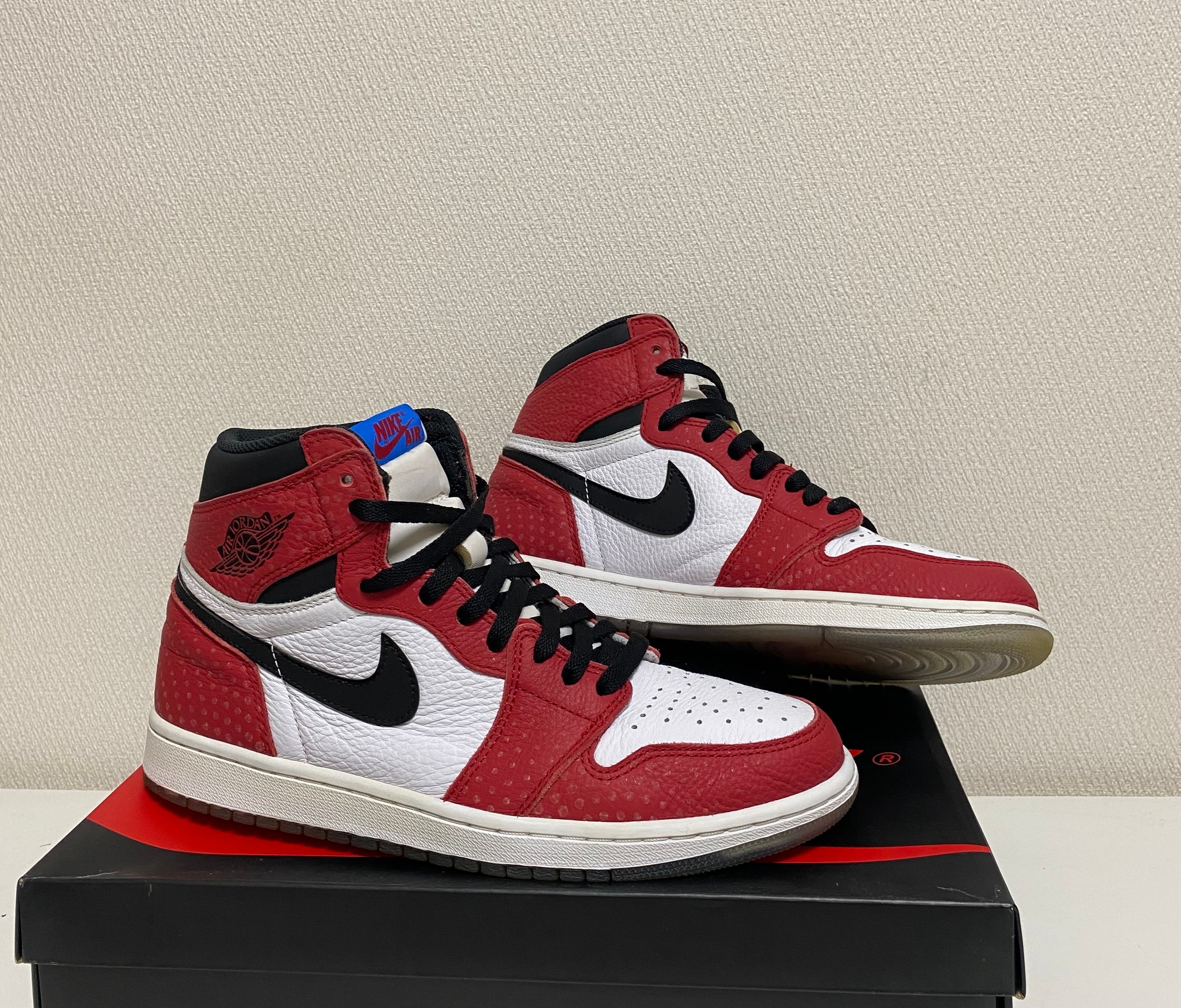 Spiderman × Nike Air Jordan 1 Origin Story "Gym Red/White/Photo Blue/Black"