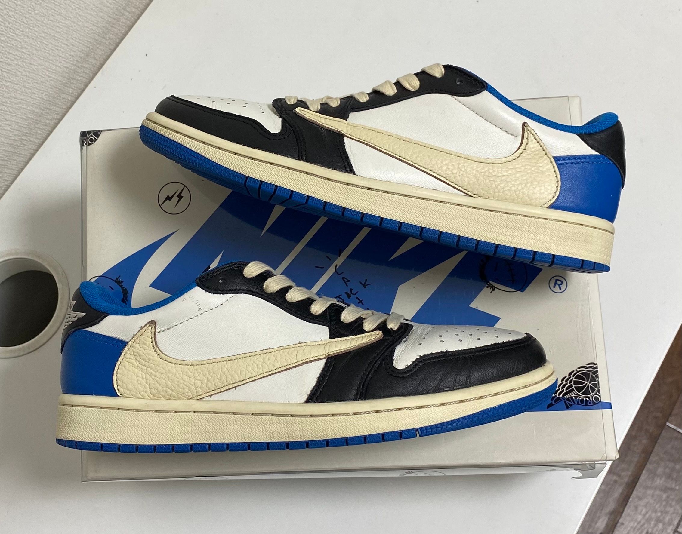 Travis Scott × fragment design × Nike Air Jordan 1 Low OG SP "Military Blue"