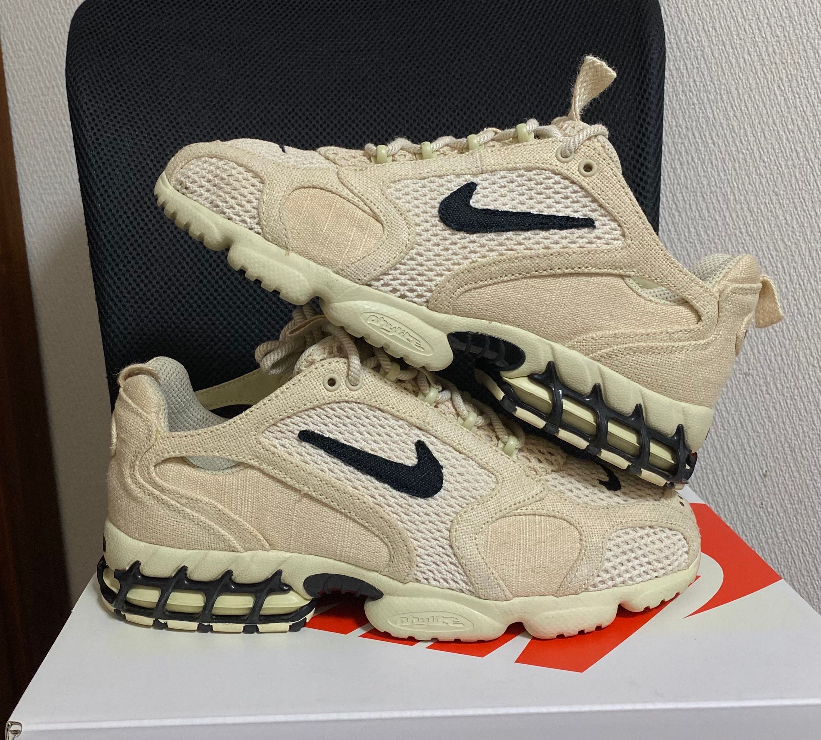 Stussy × Nike Air Zoom Spiridon CG 2 "Fossil/Black"