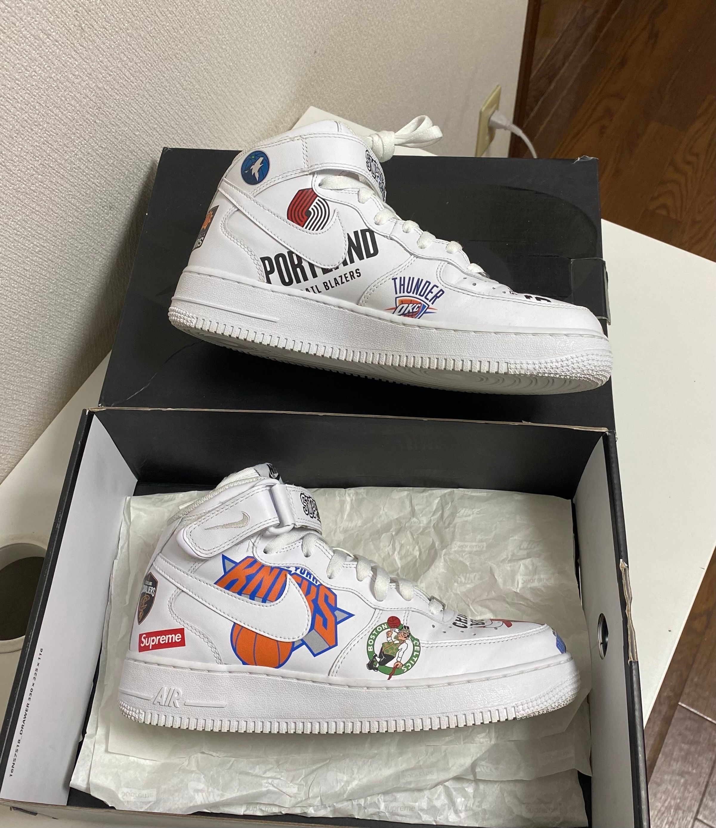 Supreme × NBA × Nike Air Force 1 Mid '07 "White"