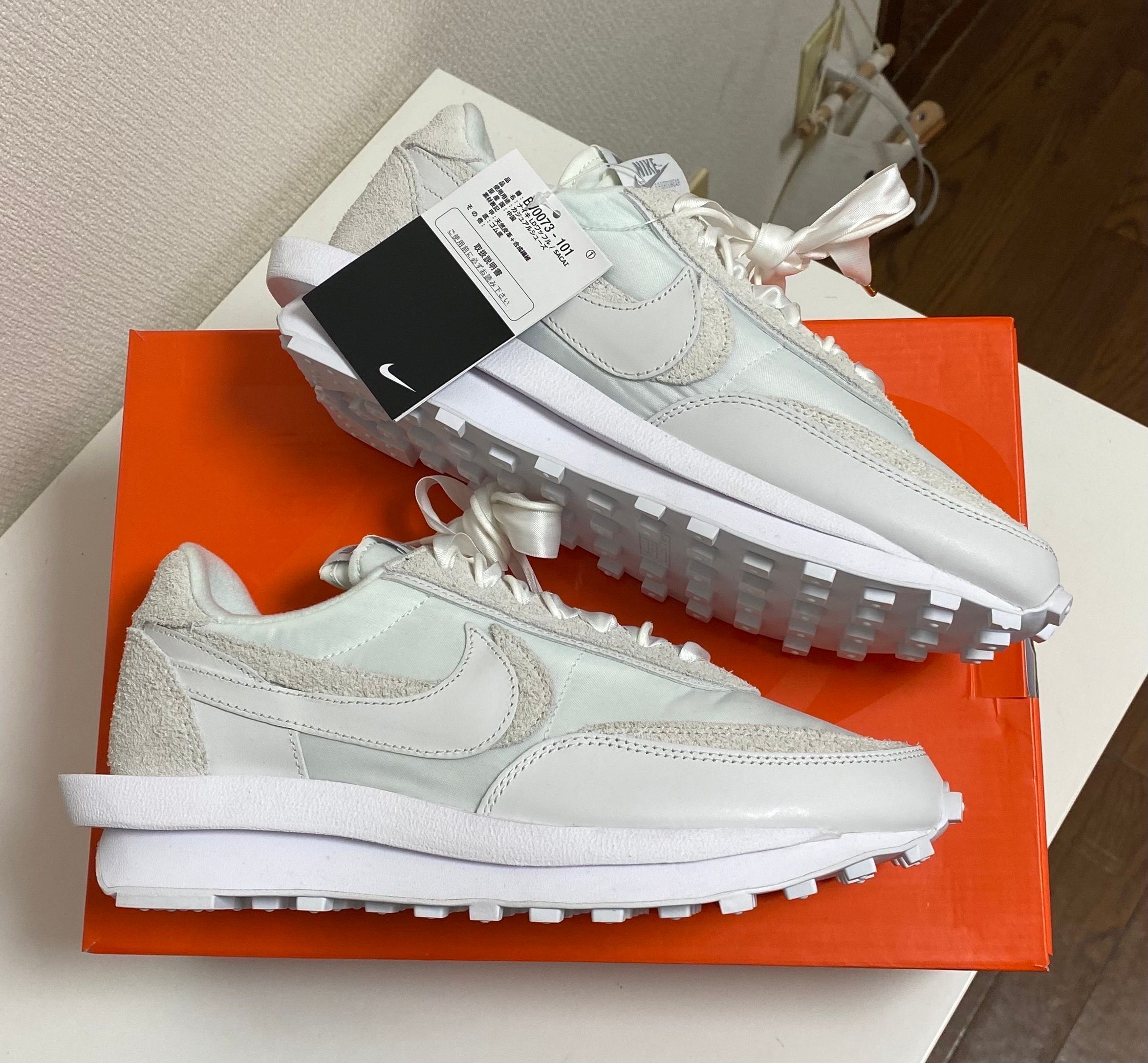 sacai × Nike LDV Waffle "Triple White"