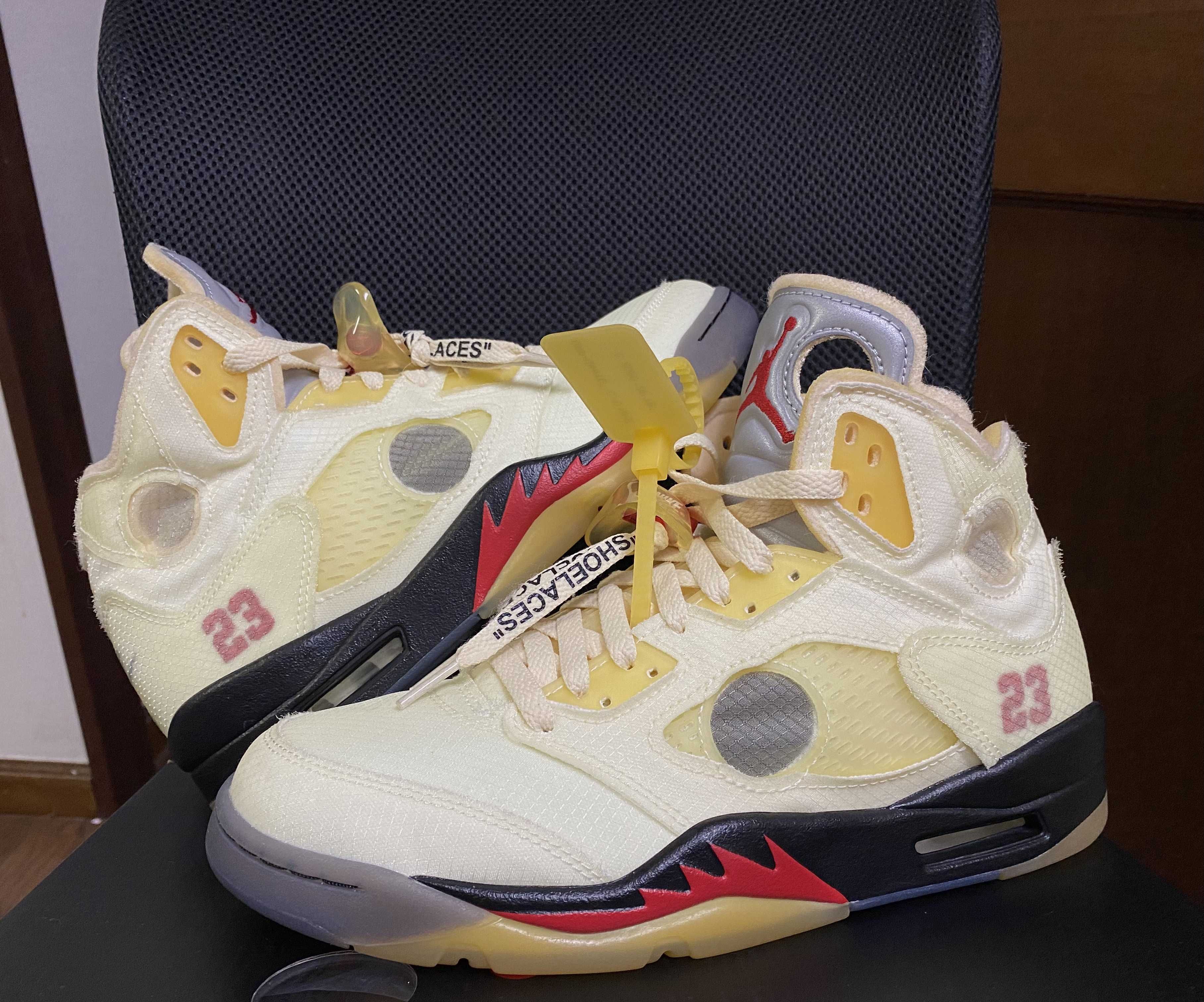 Off-White × Nike Air Jordan 5 "Sail"  