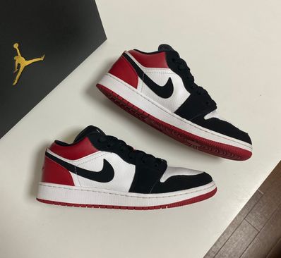 Nike GS Air Jordan 1 Low "Black Toe"