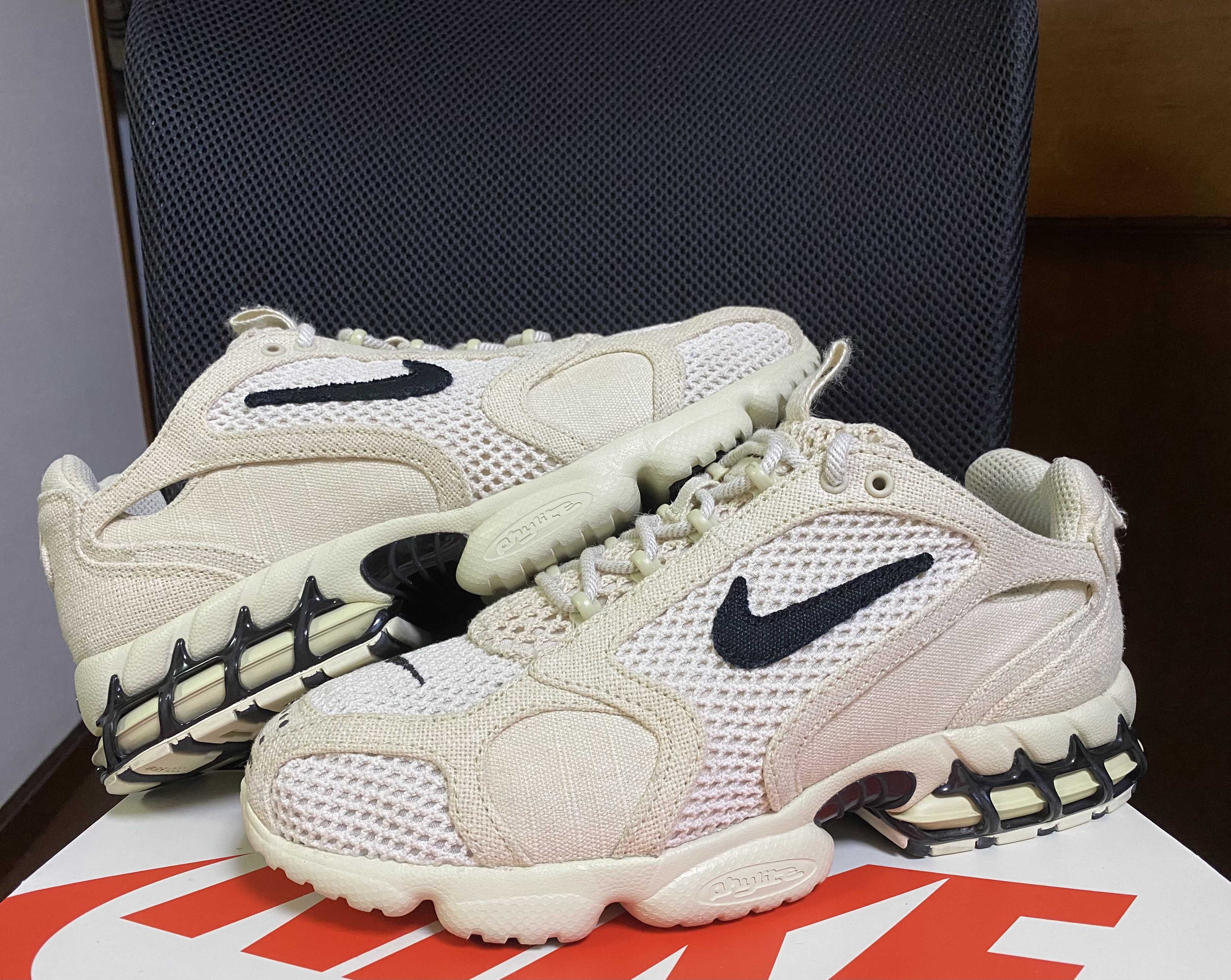 Stussy × Nike Air Zoom Spiridon CG 2 "Fossil/Black"