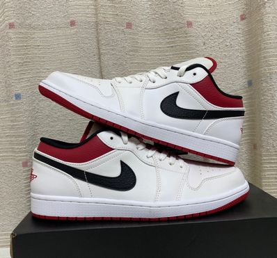 NIKE AIR JORDAN 1 LOW "WHITE/UNIVERSITY RED/BLACK"