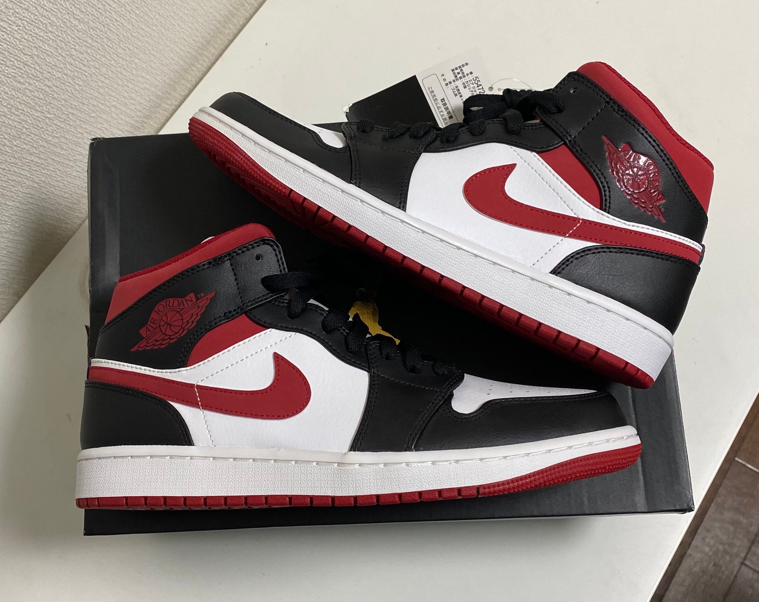 Nike Air Jordan 1 Mid "White/Gym Red Black"