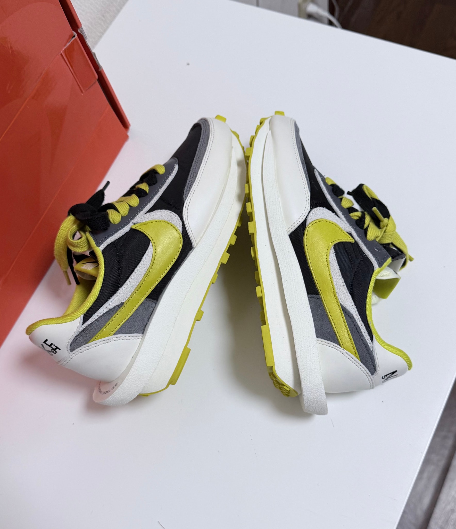 UNDERCOVER × sacai × Nike LD Waffle "Black/Sail-Dark Grey-Bright Citron"