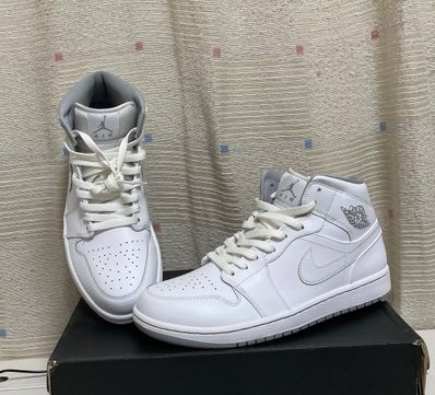 NIKE AIR JORDAN 1 MID WHITE WOLF GREY 2016