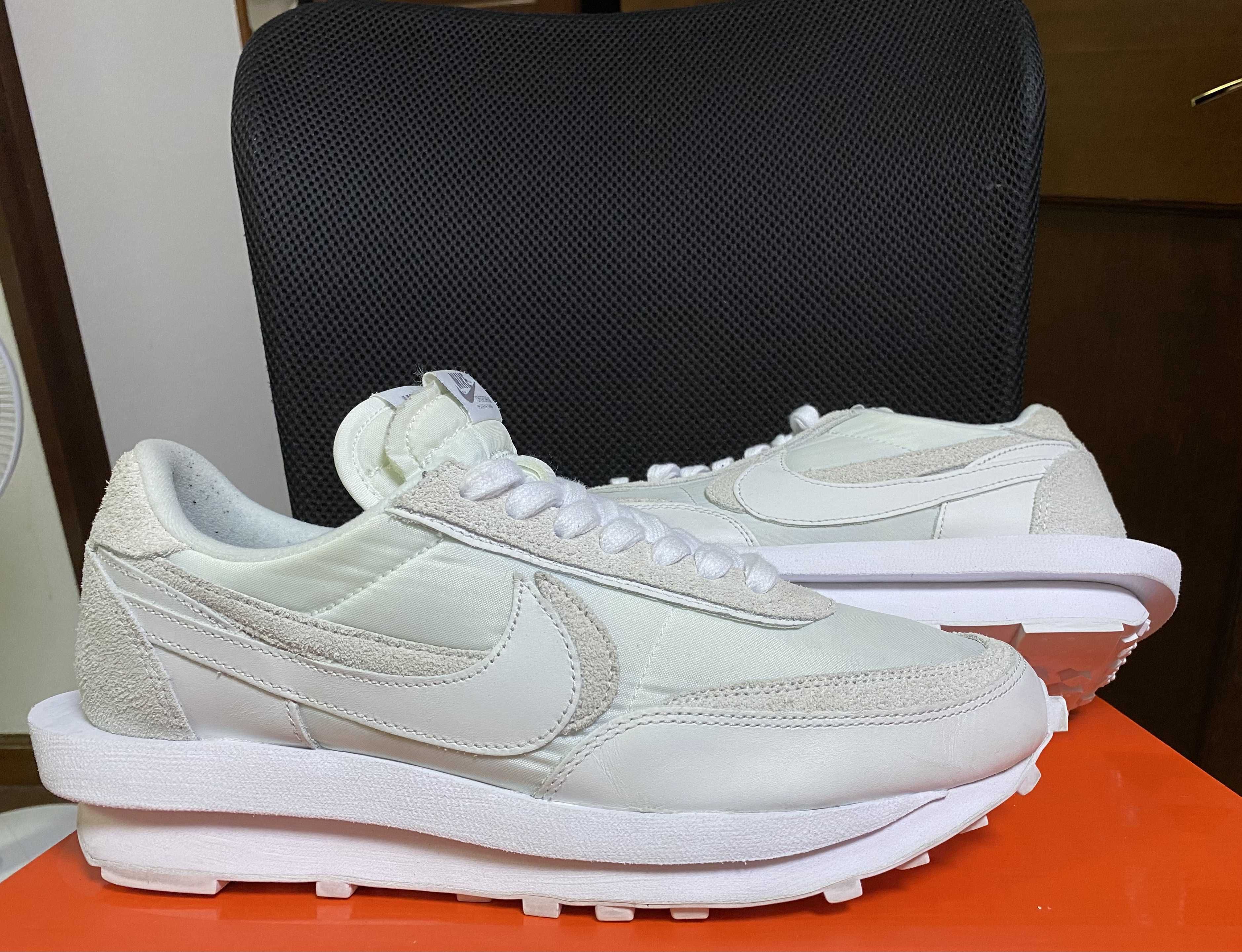 sacai × Nike LDV Waffle "Triple White"