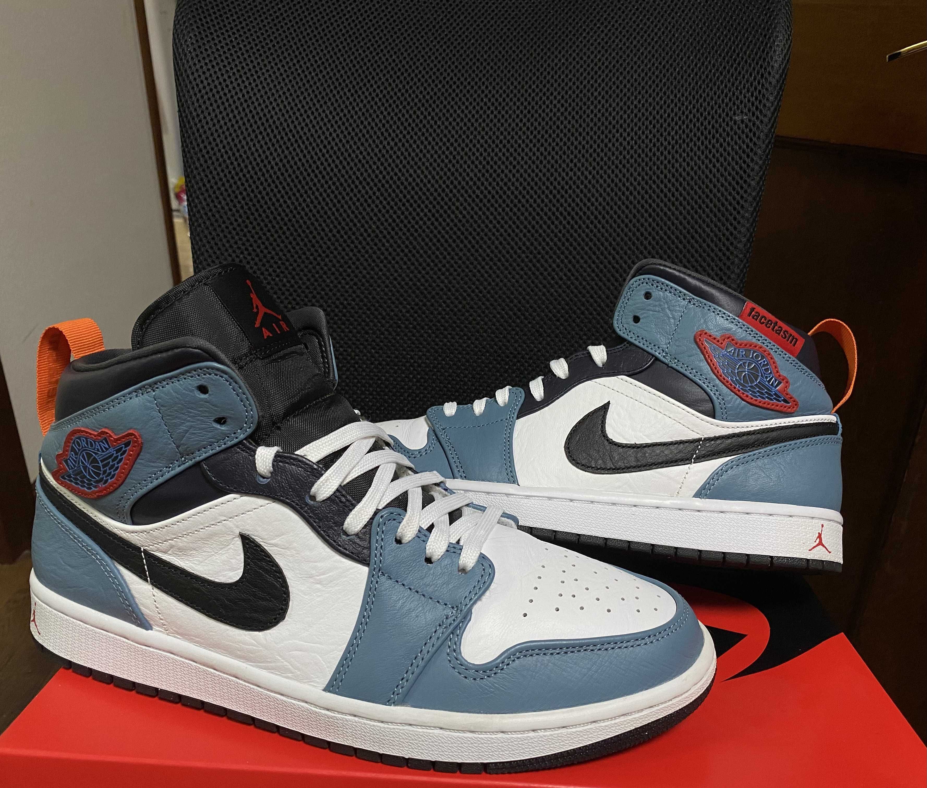 FACETASM × Nike Air Jordan 1 Mid "White/Navy"