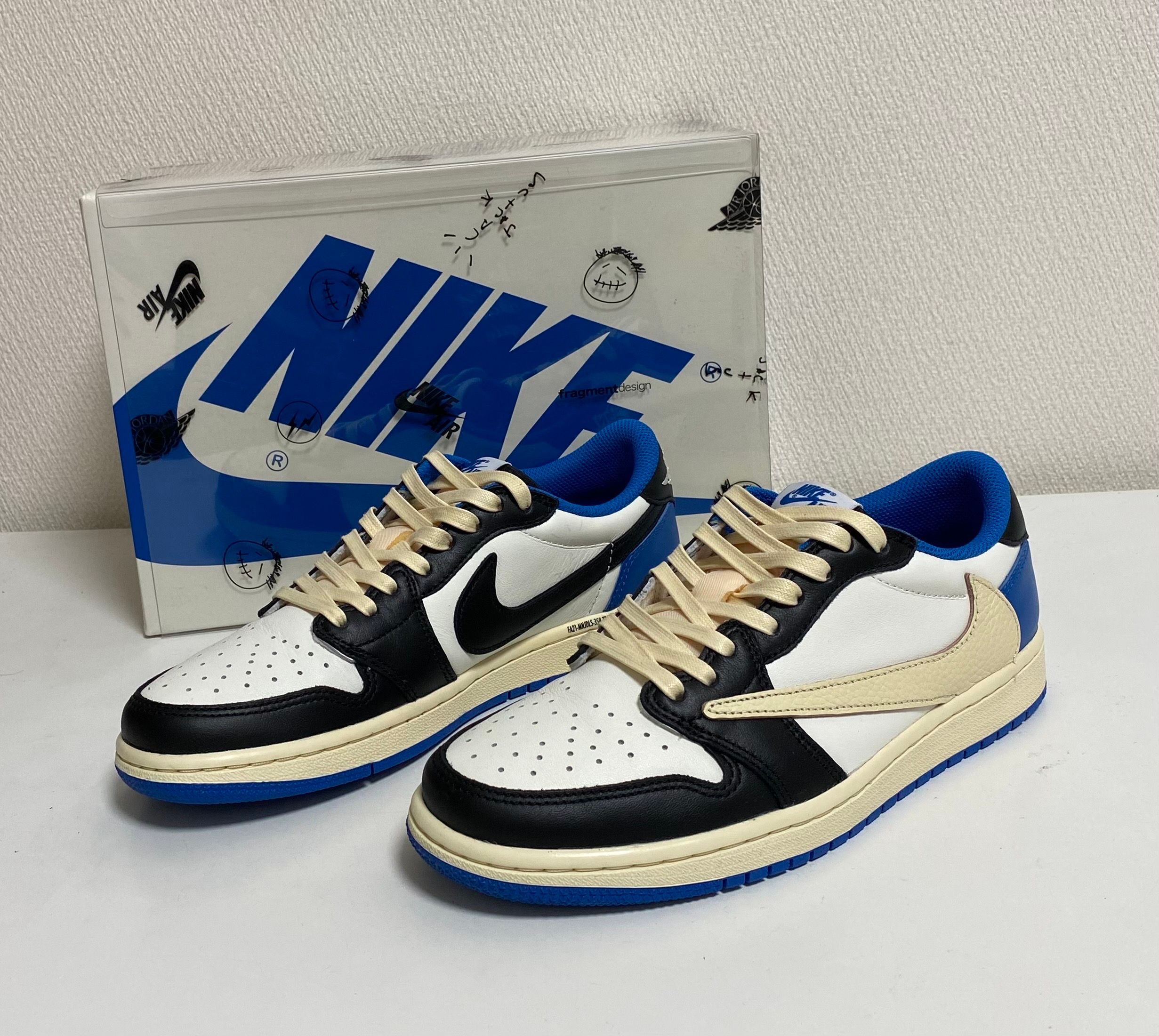 Travis Scott × fragment design × Nike Air Jordan 1 Low OG SP "Military Blue"