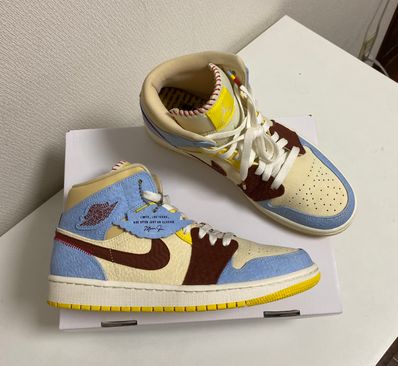 MAISON CHATEAU ROUGE × NIKE AIR JORDAN 1 MID SE "WHITE/LIGHT BLUE"