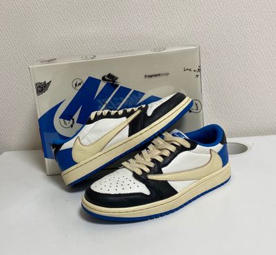 Travis Scott × fragment design × Nike Air Jordan 1 Low OG SP "Military Blue"