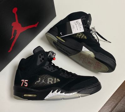 NIKE AIR JORDAN 5 PARIS SAINT-GERMAIN BLACK/CEMENT GREY