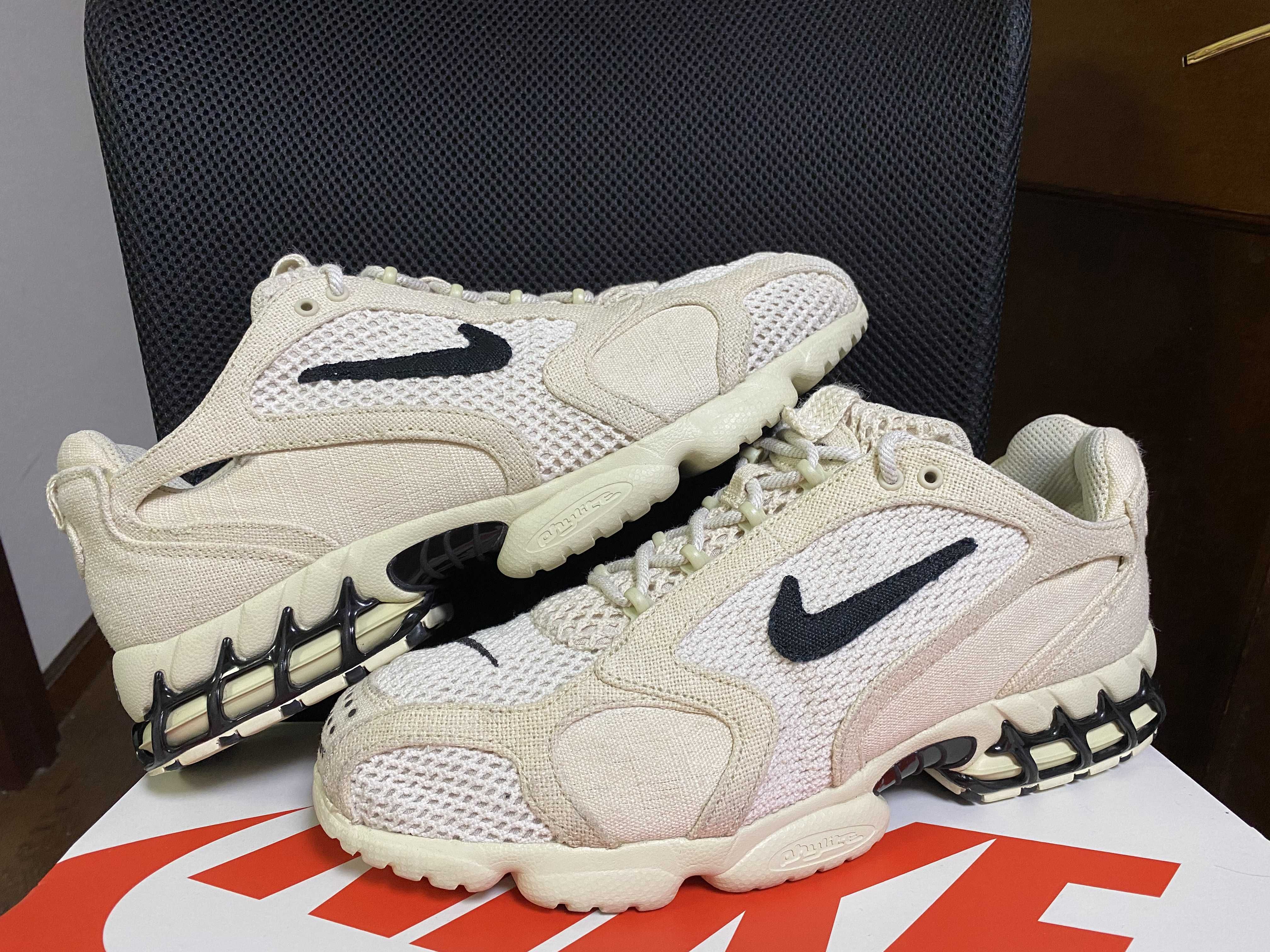 Stussy × Nike Air Zoom Spiridon CG 2 "Fossil/Black"