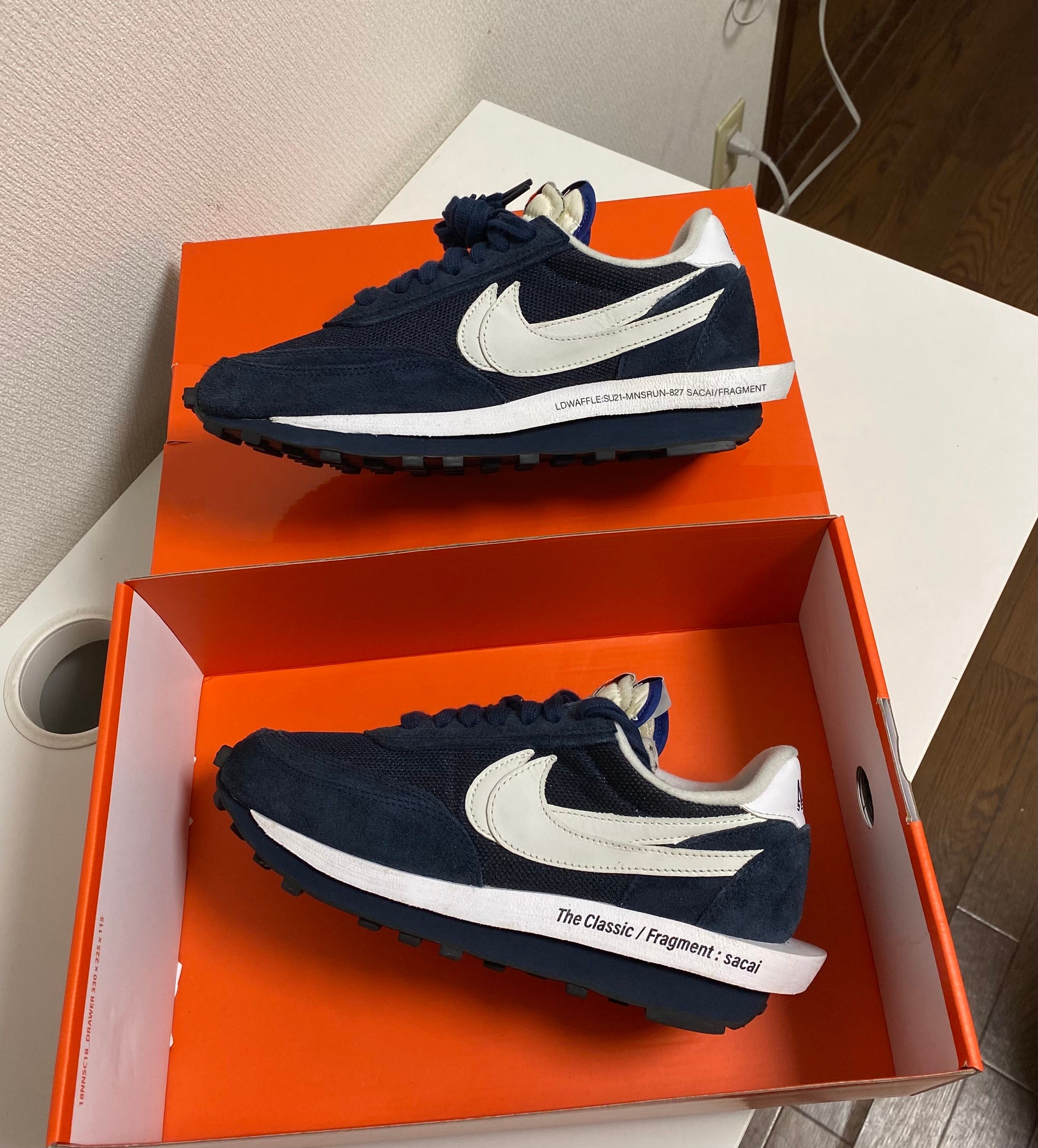 Fragment × sacai × Nike LD Waffle "Blackended Blue"