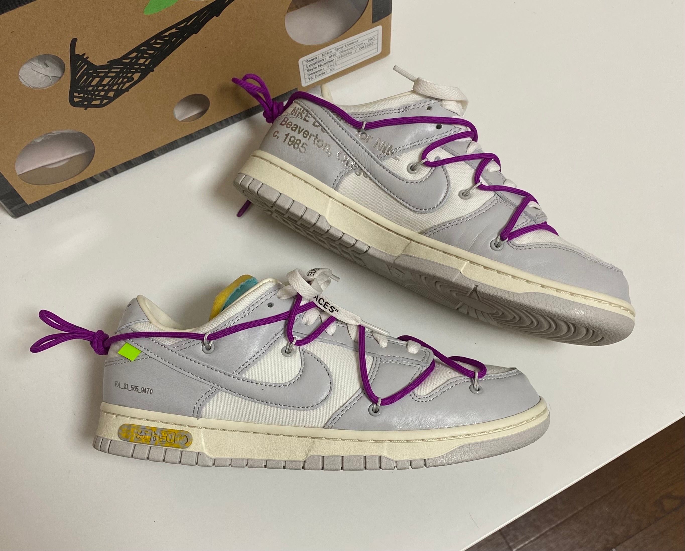 Off-White × Nike Dunk Low 1 of 50 "Lot.21"