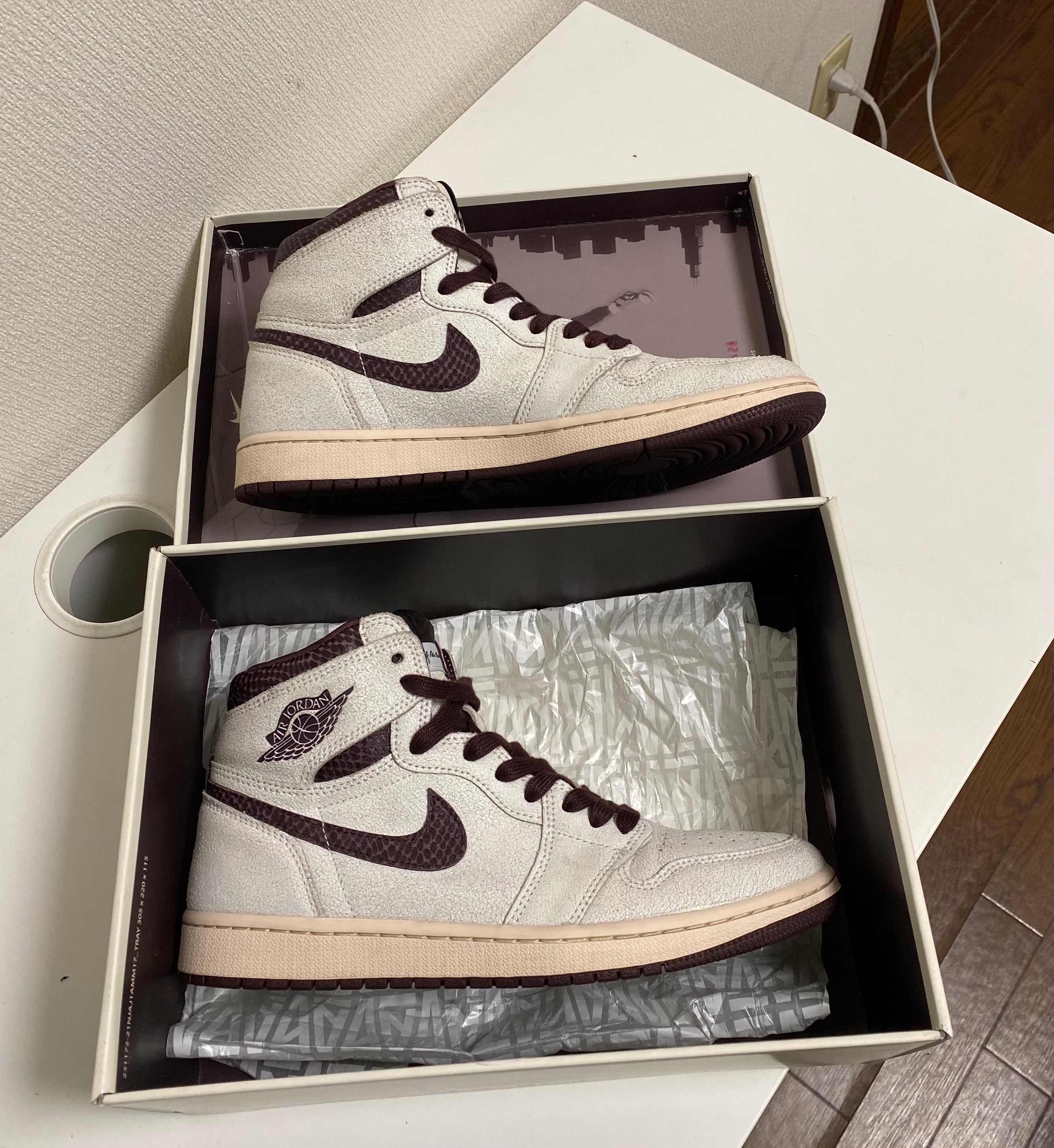 A Ma Maniere × Nike Air Jordan 1 Retro High OG "Sail and Burgundy"