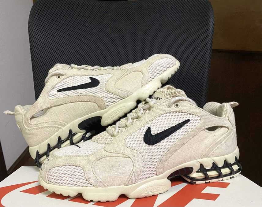 Stussy × Nike Air Zoom Spiridon CG 2 "Fossil/Black"