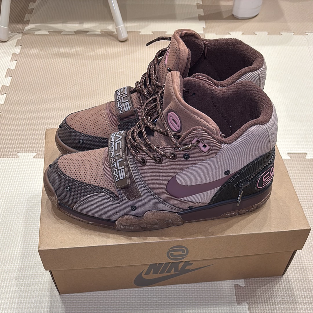 トラヴィススコット × ナイキ エアトレーナー1 SP "アーキオブラウン アンド ラストピンク"