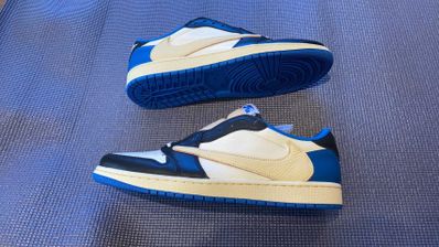 Travis Scott × fragment design × Nike Air Jordan 1 Low OG SP "Military Blue"