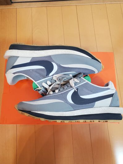 CLOT × Sacai × Nike LD Waffle "Grey Obsidian/Cool Grey"