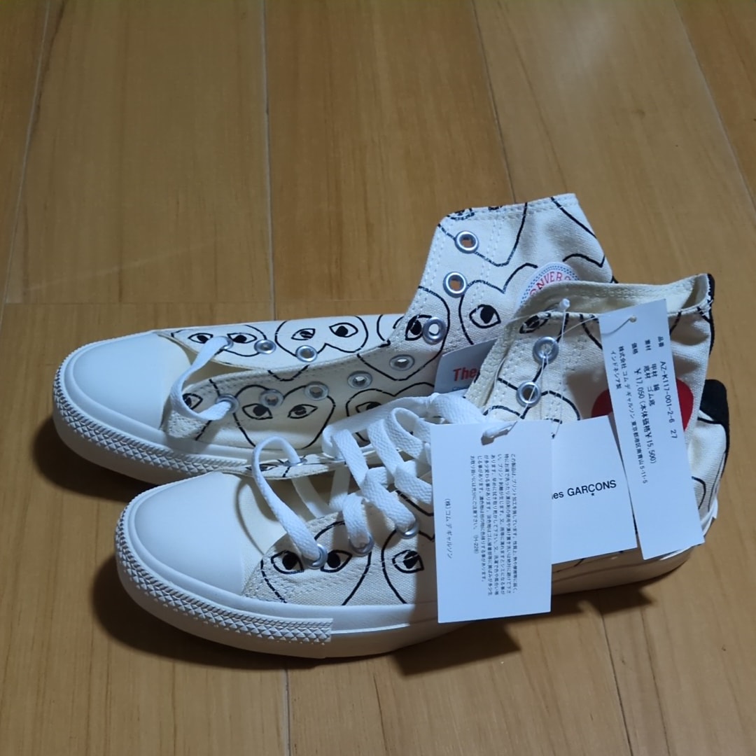 PLAY COMME des GARCONS × Converse Chuck Taylor Hi "White"