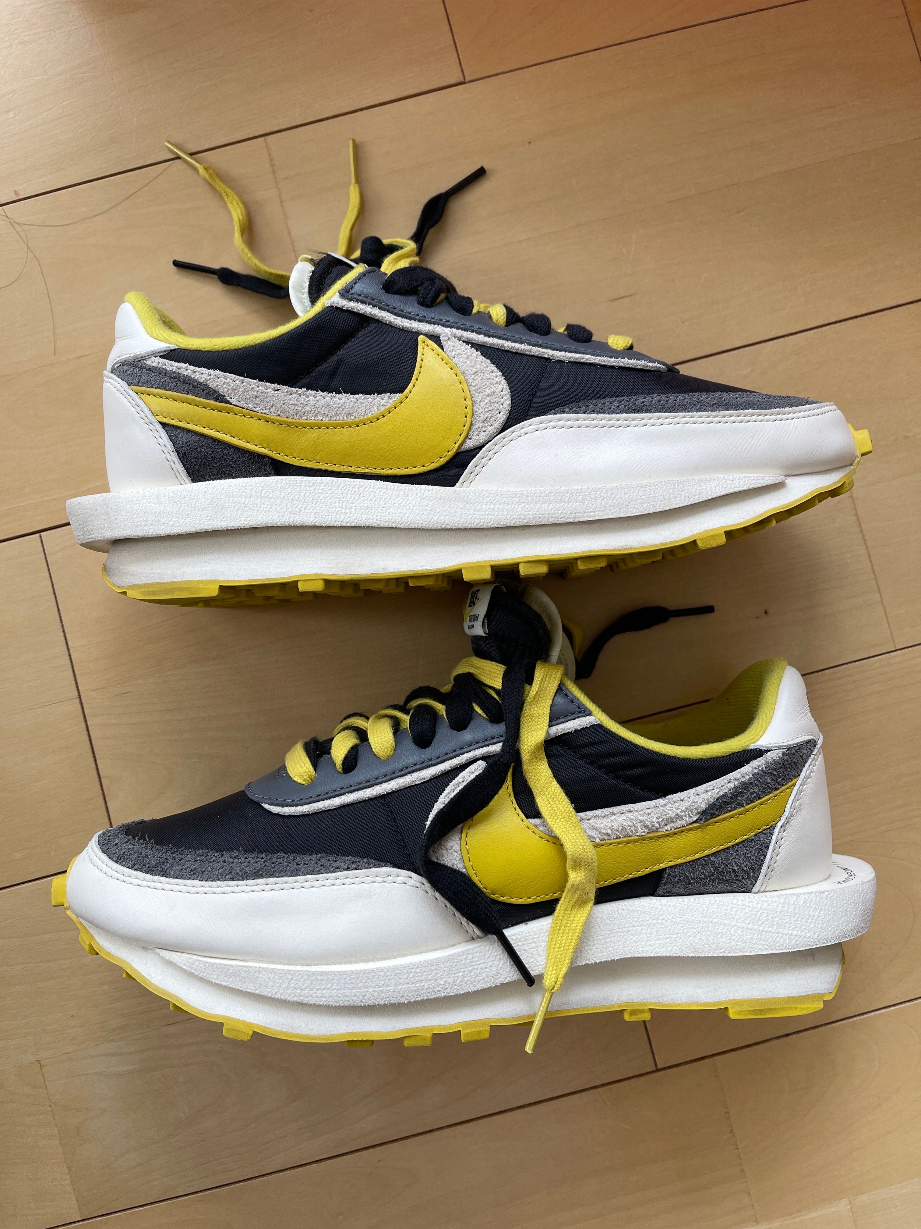 UNDERCOVER × sacai × Nike LD Waffle "Black/Sail-Dark Grey-Bright Citron"