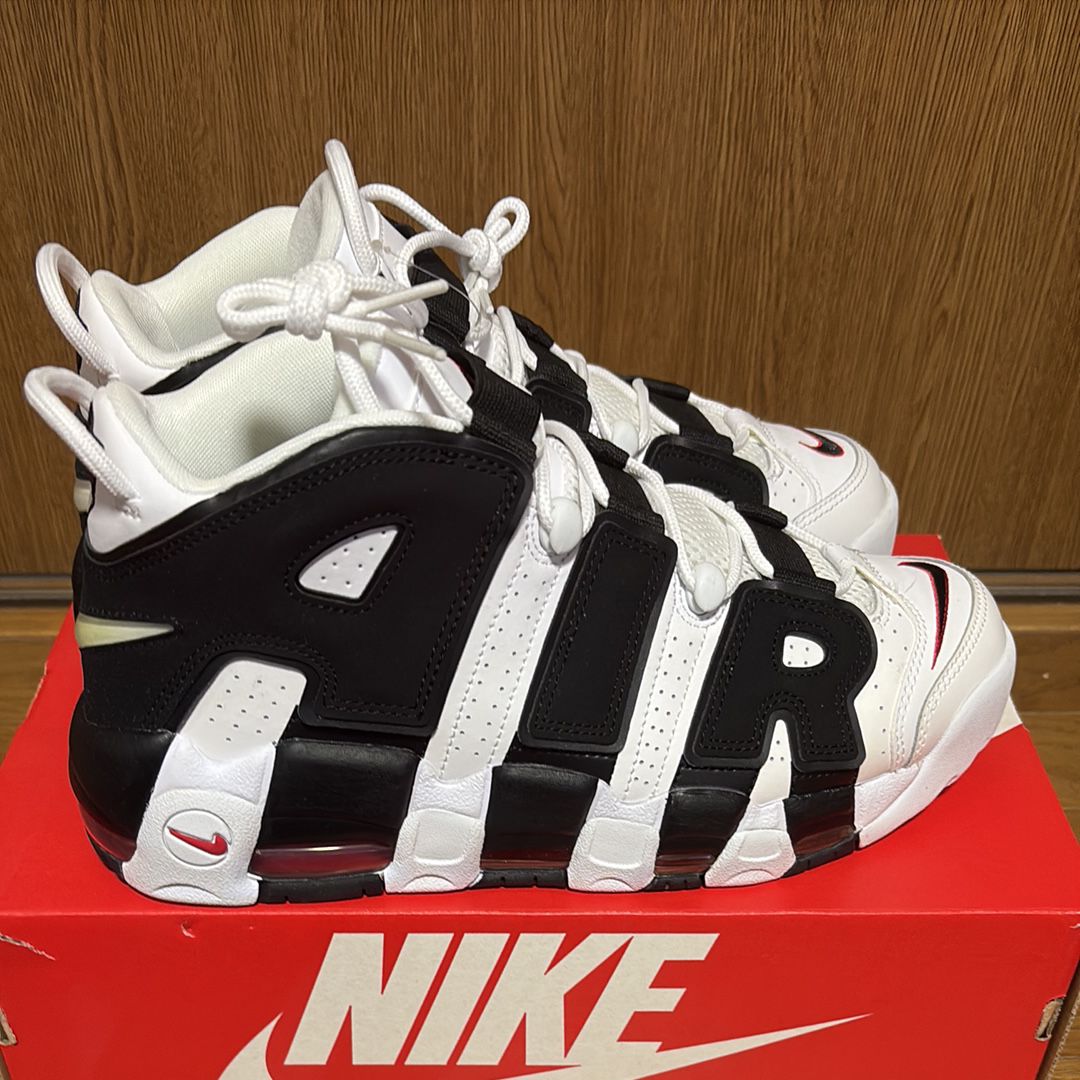 NIKE AIR MORE UPTEMPO "WHITE/BLACK/UNIVERSITY RED"(2020)