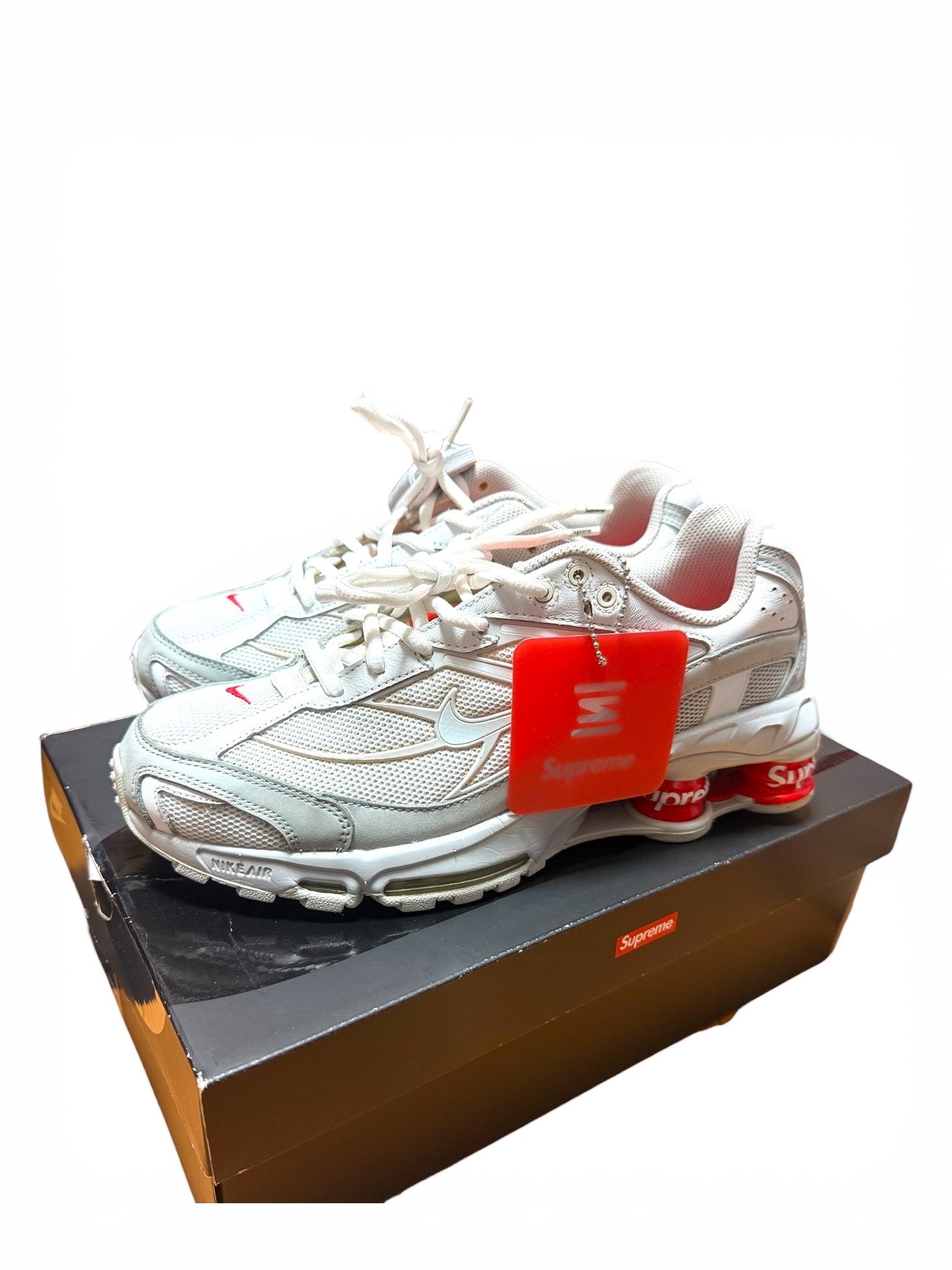 Supreme × Nike Shox Ride 2 "White/Grey Fog/Flat Platinum"
