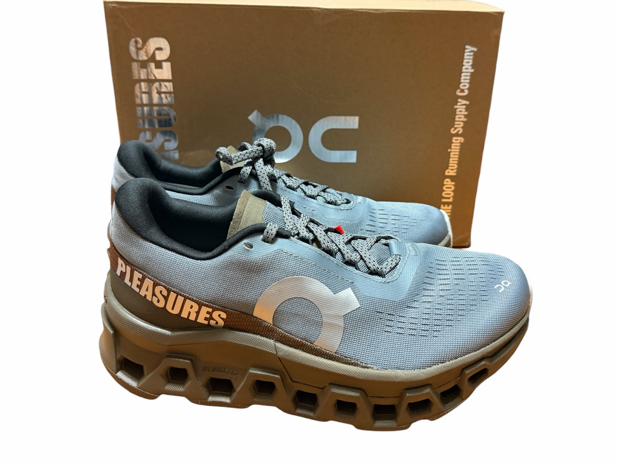 PLEASURES × The Loop × On Cloudmonster 2 PLS-TL "Mist/Olive"