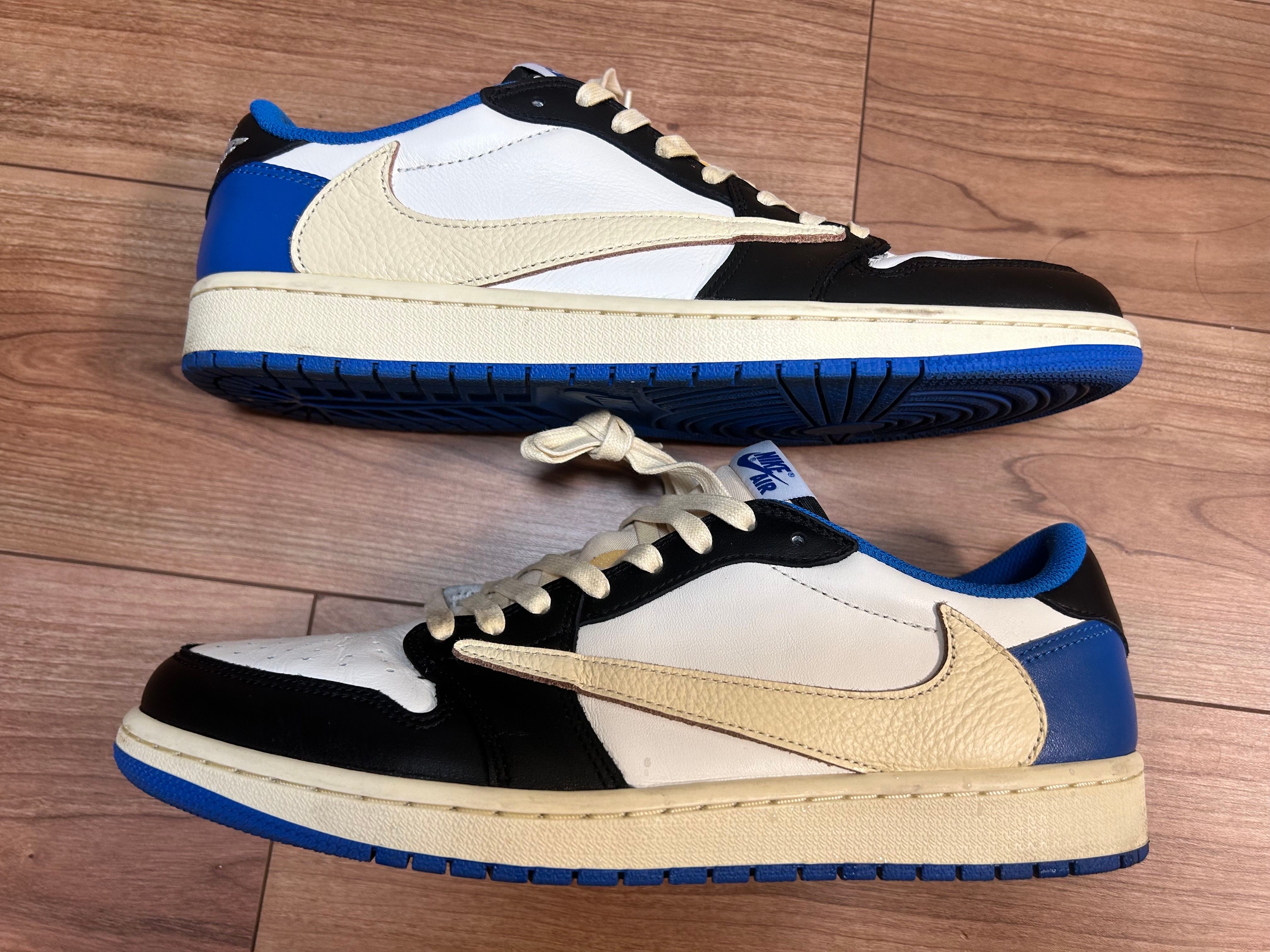 Travis Scott × fragment design × Nike Air Jordan 1 Low OG SP "Military Blue"