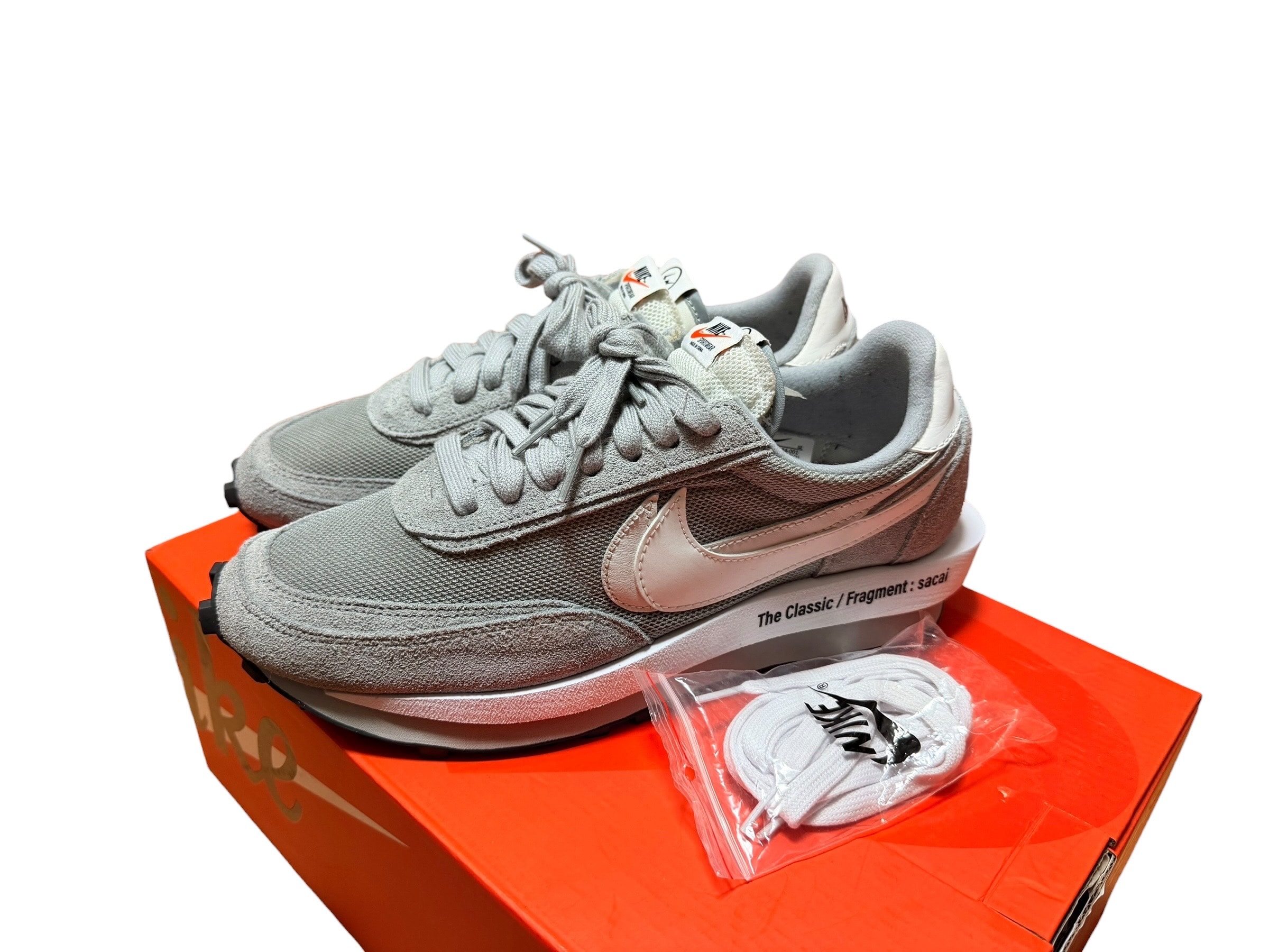 fragment design × sacai × Nike LD Waffle "Light Smoke Grey"
