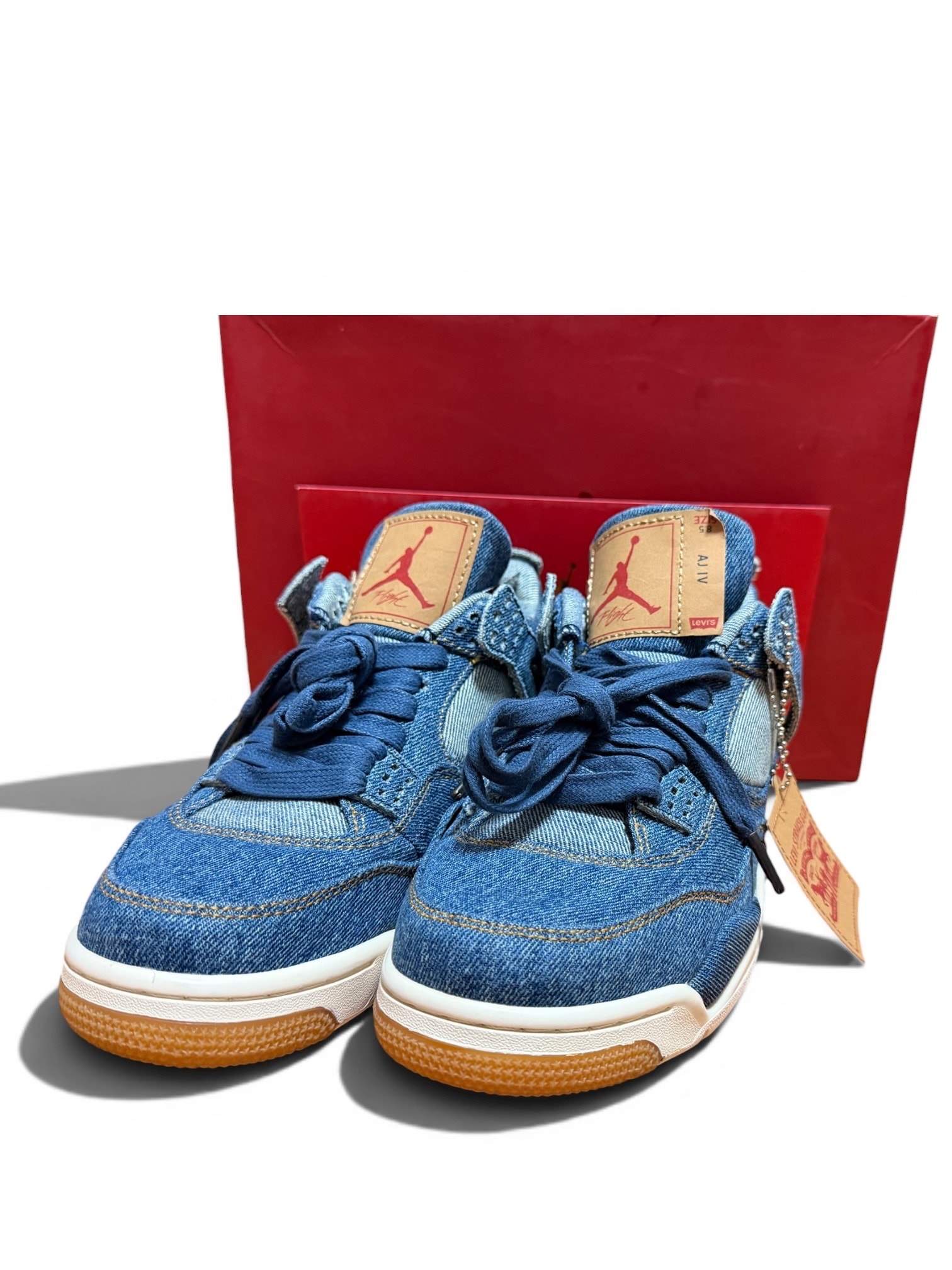 LEVI'S × Nike Air Jordan 4 "Denim" (Blank Tab)